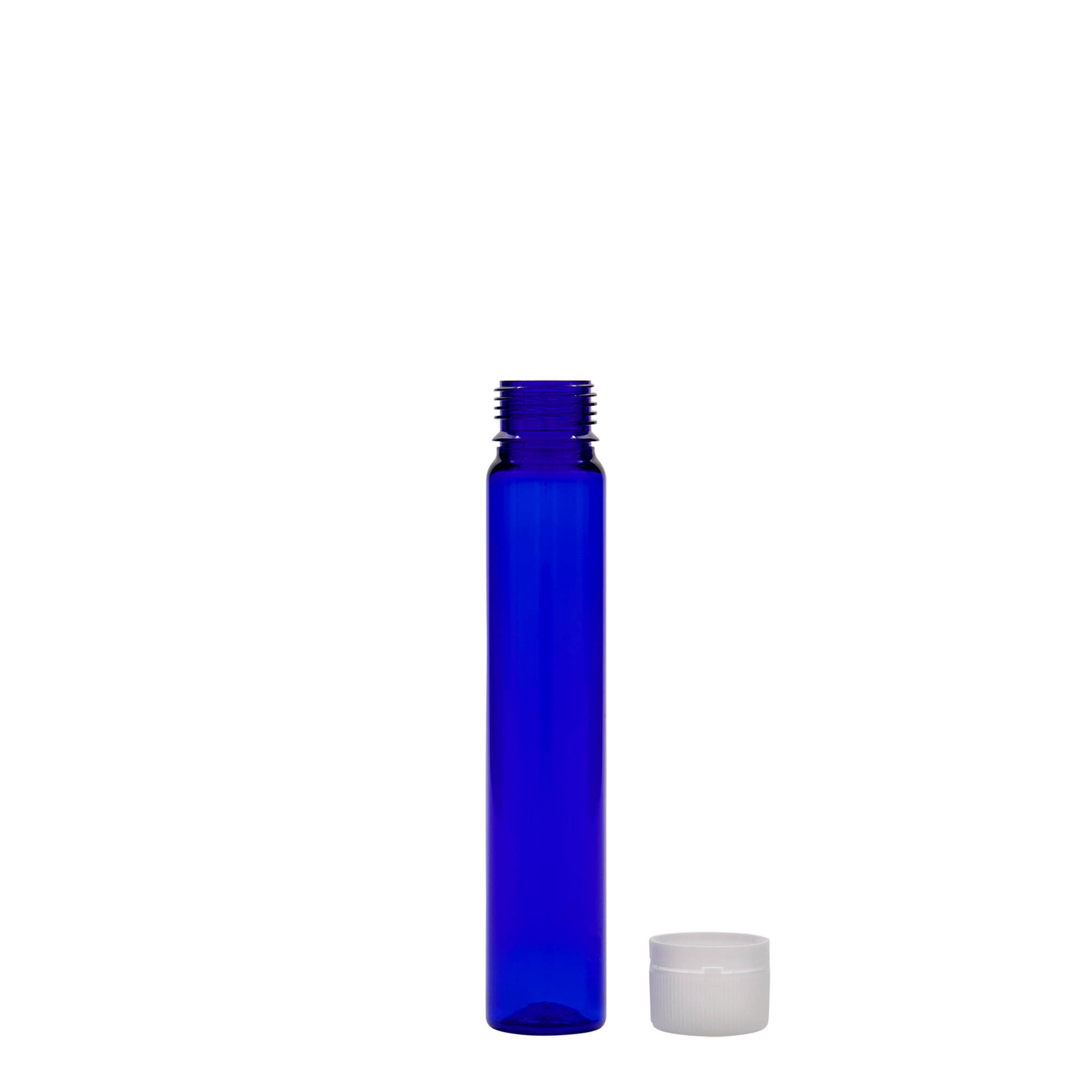 25 ml PET-rør, plast, kongeblå, åpning: skrukork 25 ml PET-rør, plast, kongeblå, åpning: skrukork