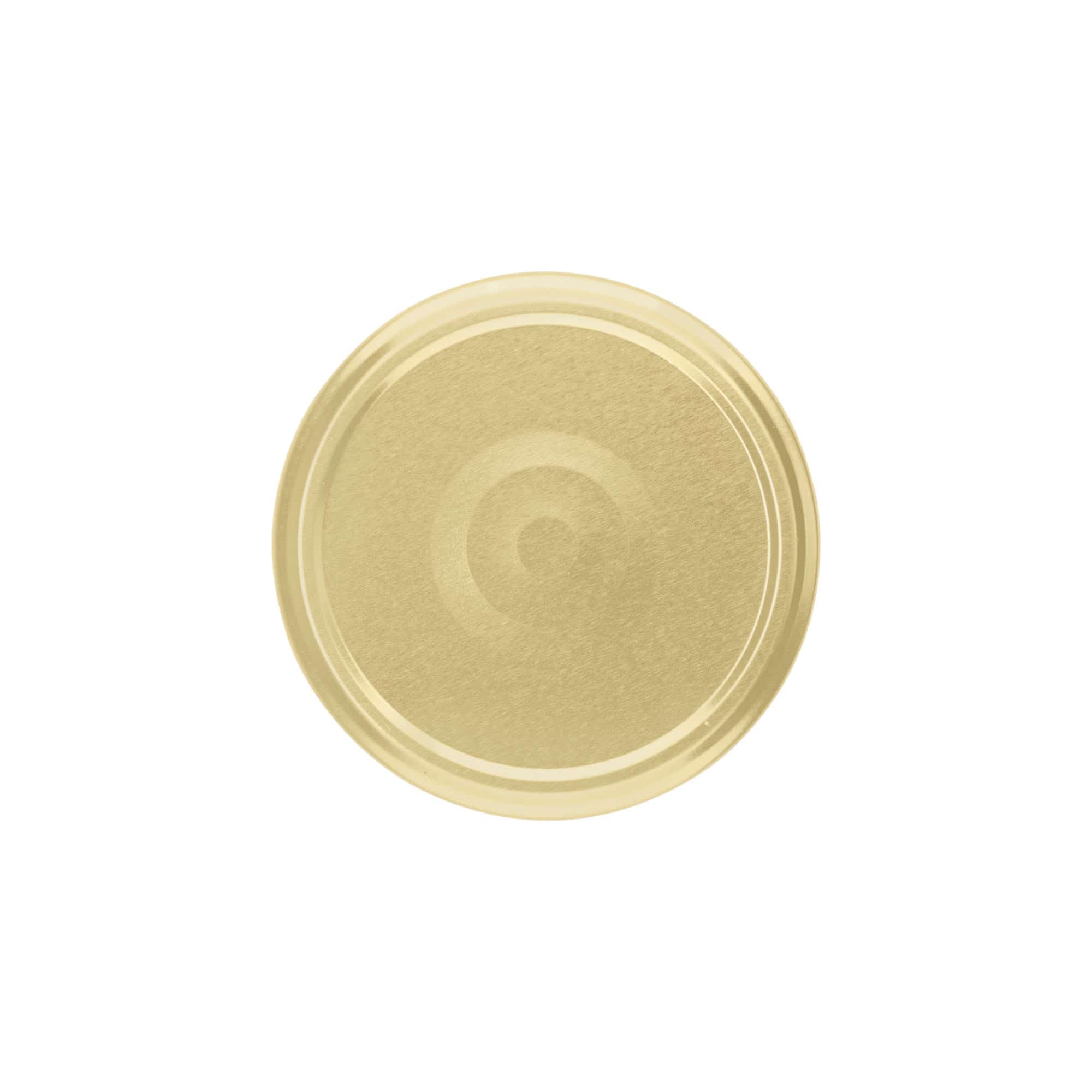 Twist-Off-lokk, hvit blikkplate, gull, for åpning: TO 82