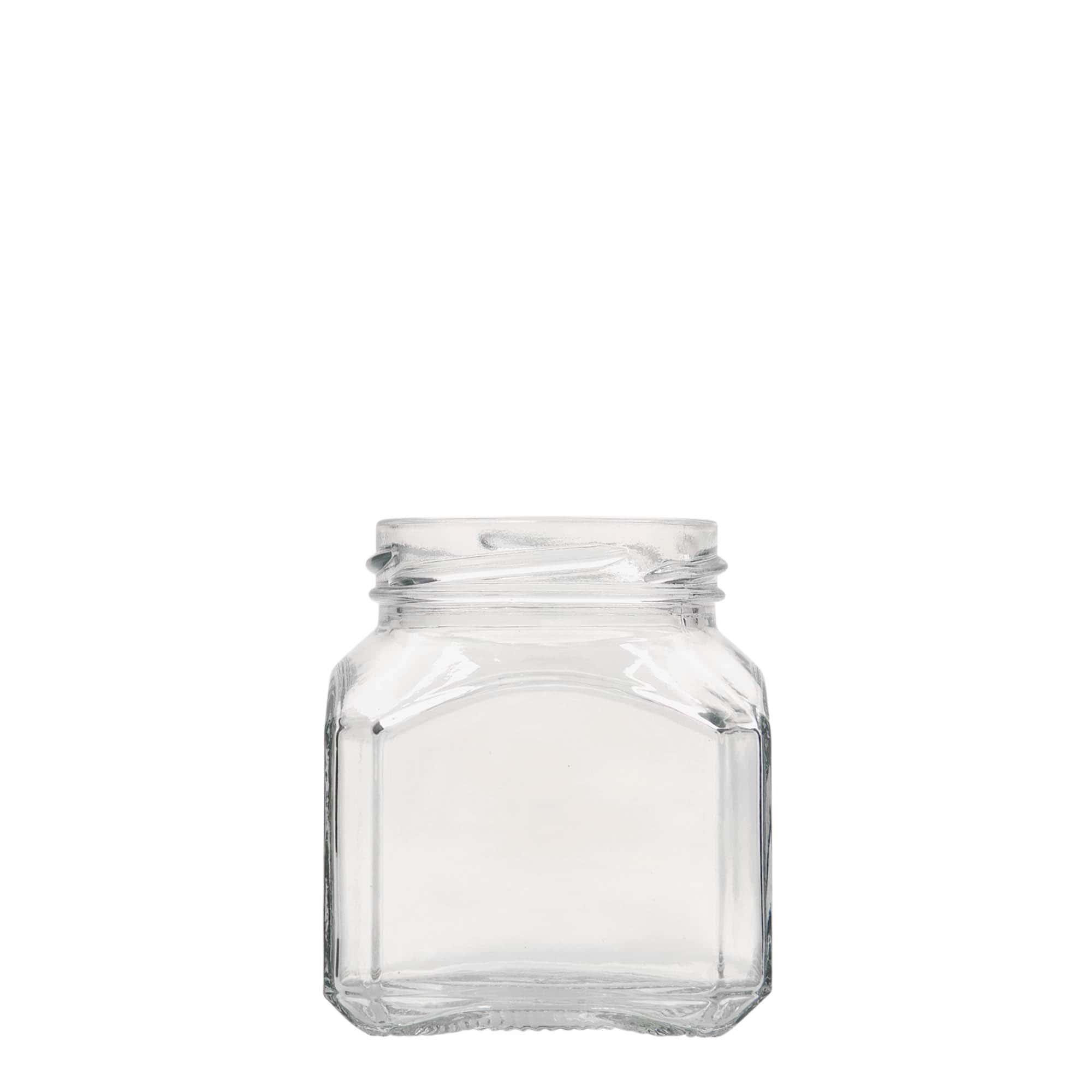 212 ml firkantet glass 'Mailand', åpning: Twist-Off (TO 58)