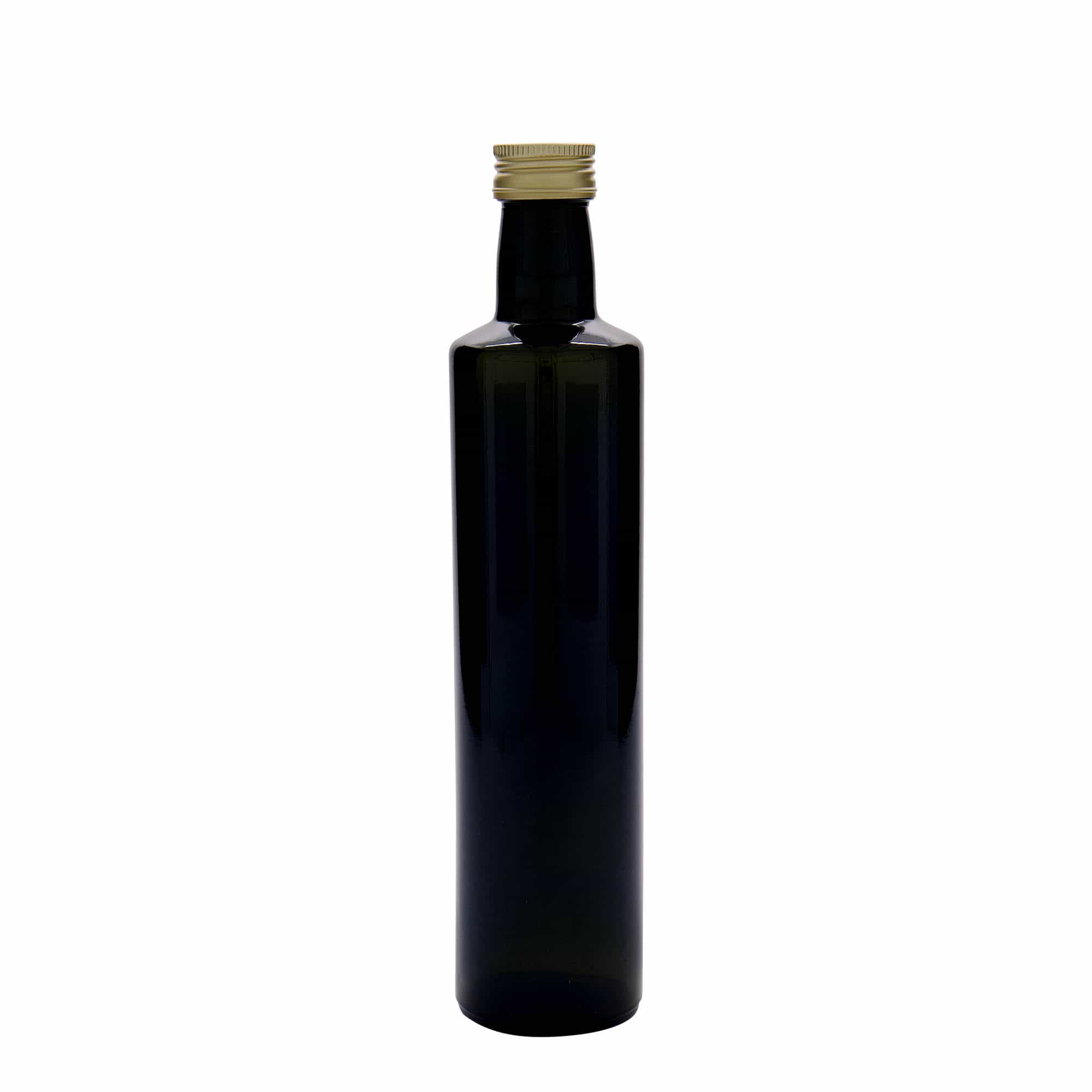 500 ml glassflaske 'Dorica', antikkgrønn, åpning: PP 31,5