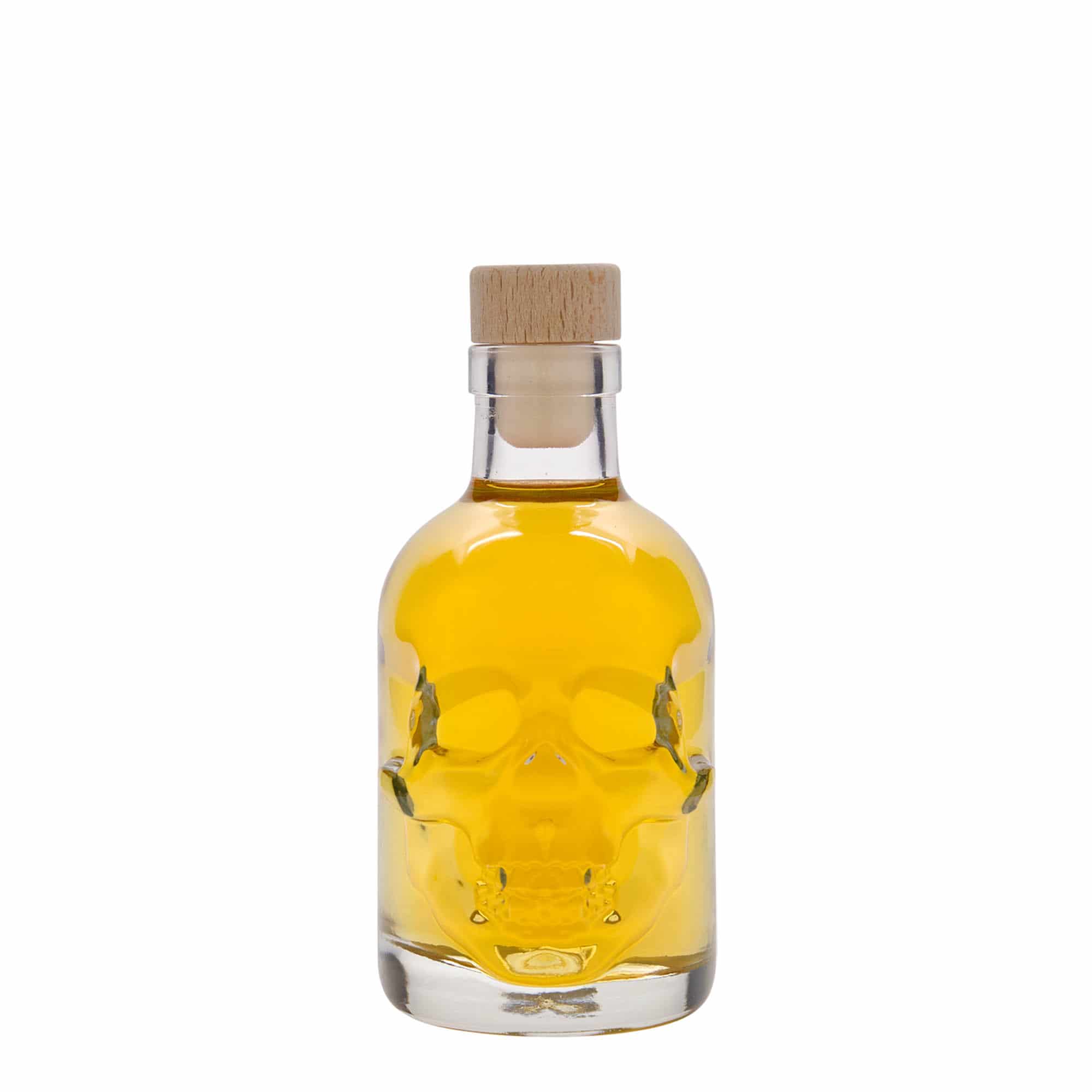 200 ml glassflaske "Hodeskalle", åpning: Kork