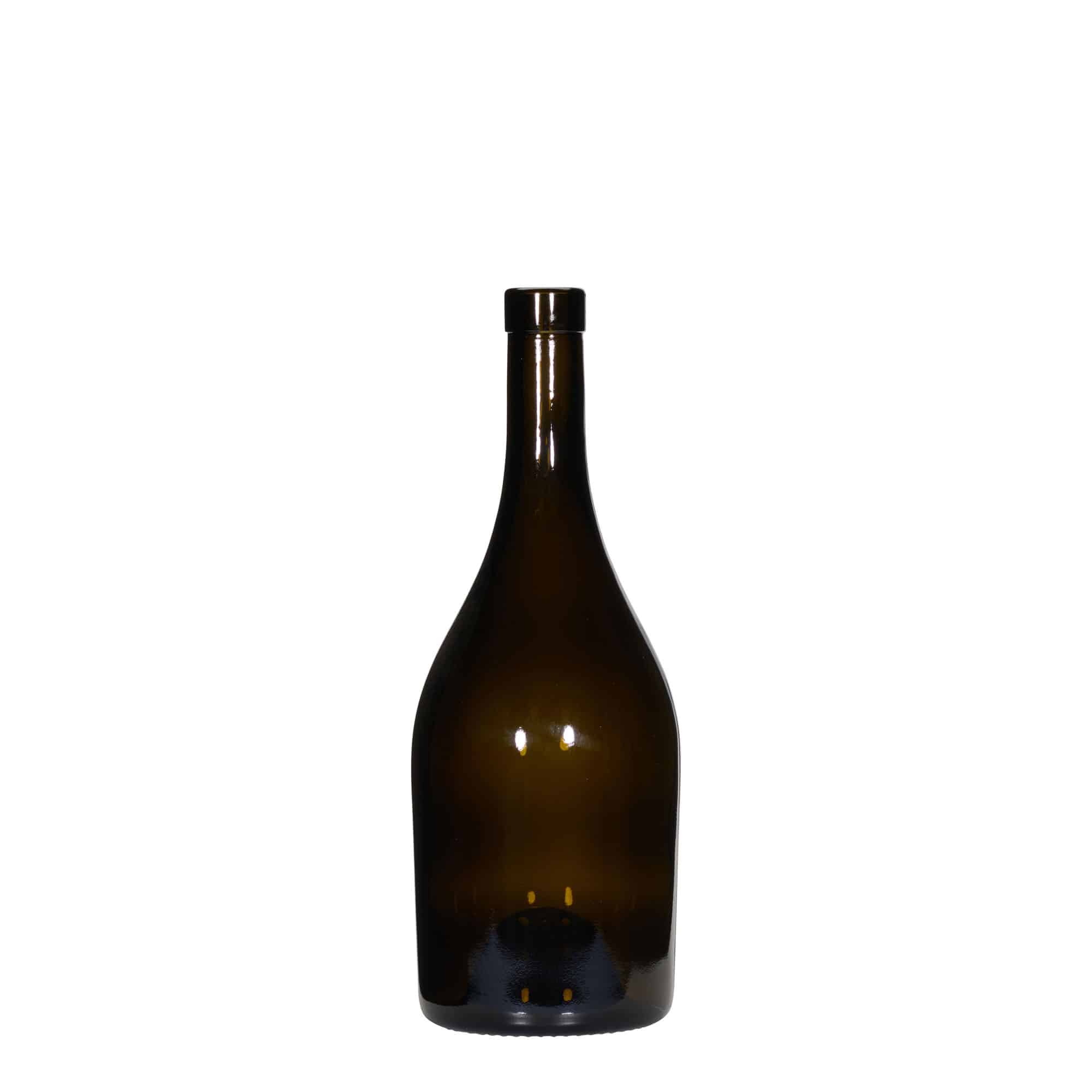 750 ml vinflaske "Exclusive", antikkgrønn, åpning: Kork 750 ml vinflaske "Exclusive", antikkgrønn, åpning: Kork