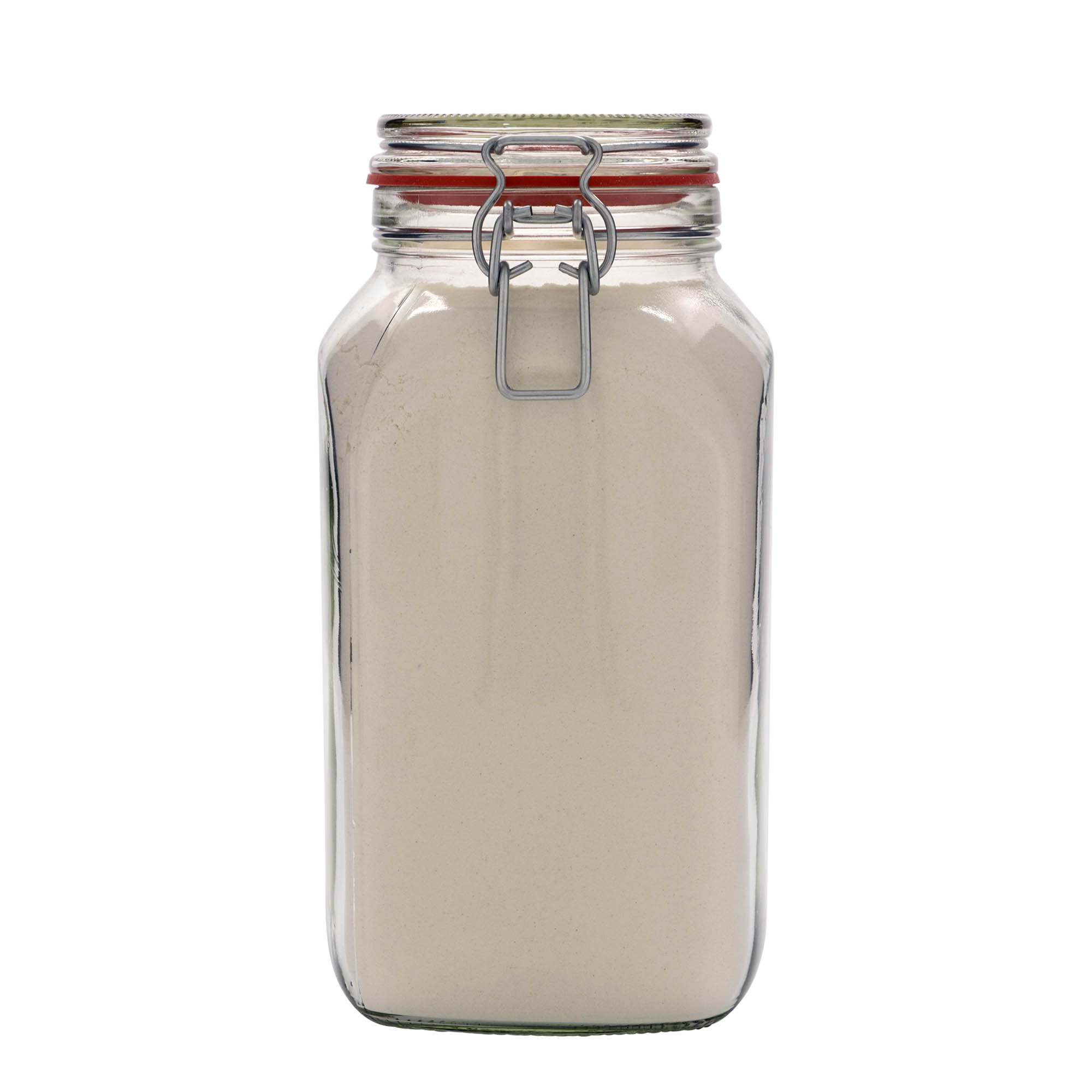 2.590 ml trådspenneglass #, firkantet, åpning: trådspenne-lukking