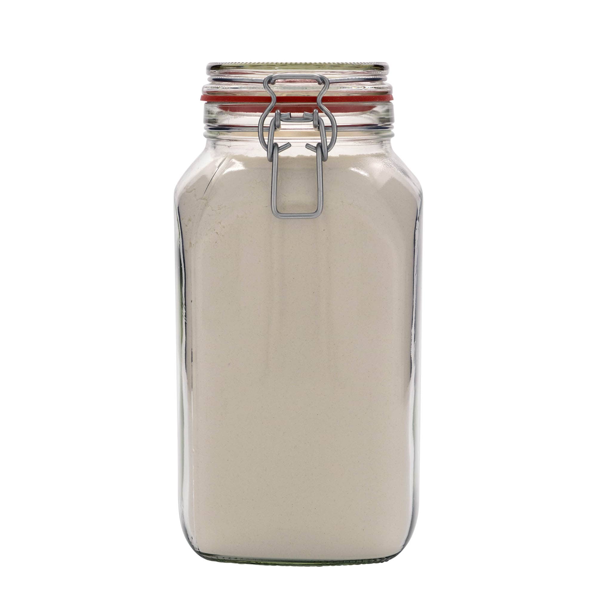 2.590 ml trådspenneglass #, firkantet, åpning: trådspenne-lukking
