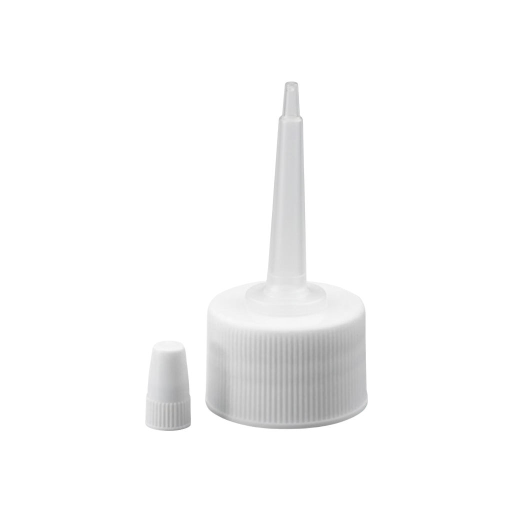Skrukork med applikator, PP-plast, hvit, for åpning: 24/410 Skrukork med applikator, PP-plast, hvit, for åpning: 24/410