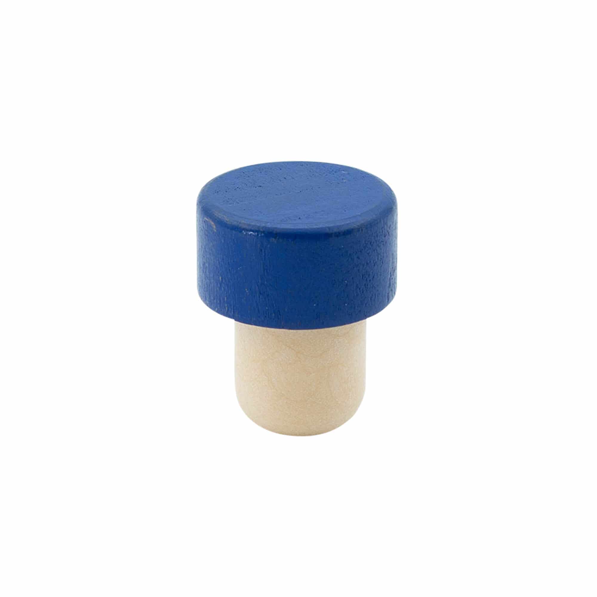 Gripekork 19 mm, tre, blå, for åpning: Kork Gripekork 19 mm, tre, blå, for åpning: Kork