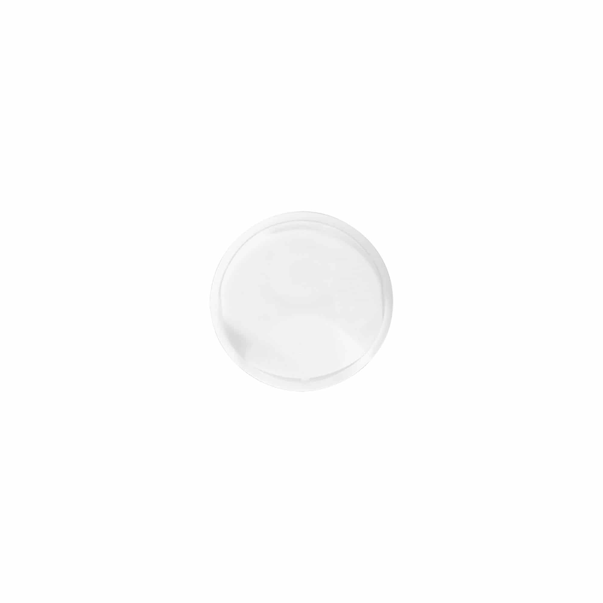 Skrulokk Disc Top, PP-plast, hvit, for åpning: 24/410
