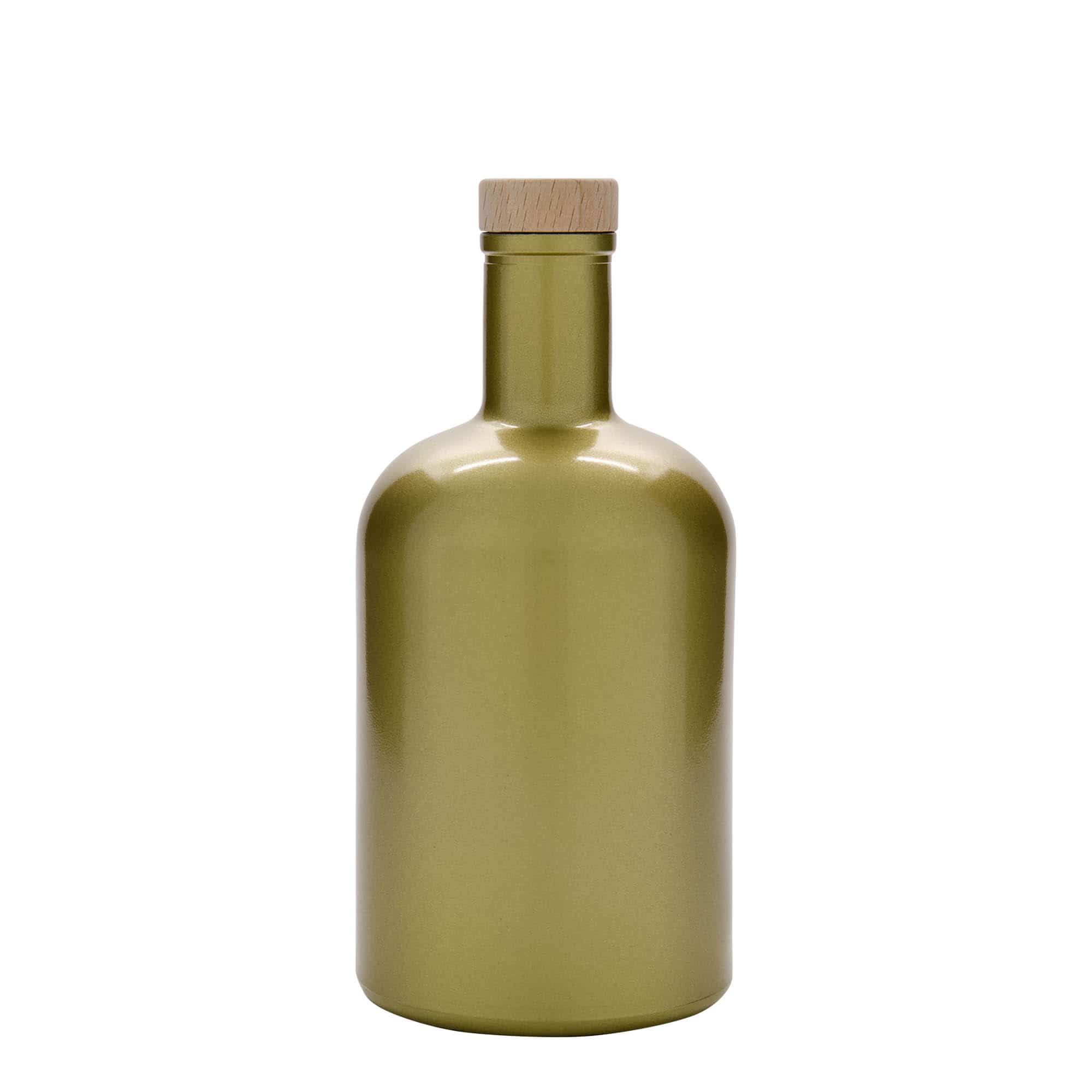 700 ml glassflaske "Gerardino', gull, åpning: Kork