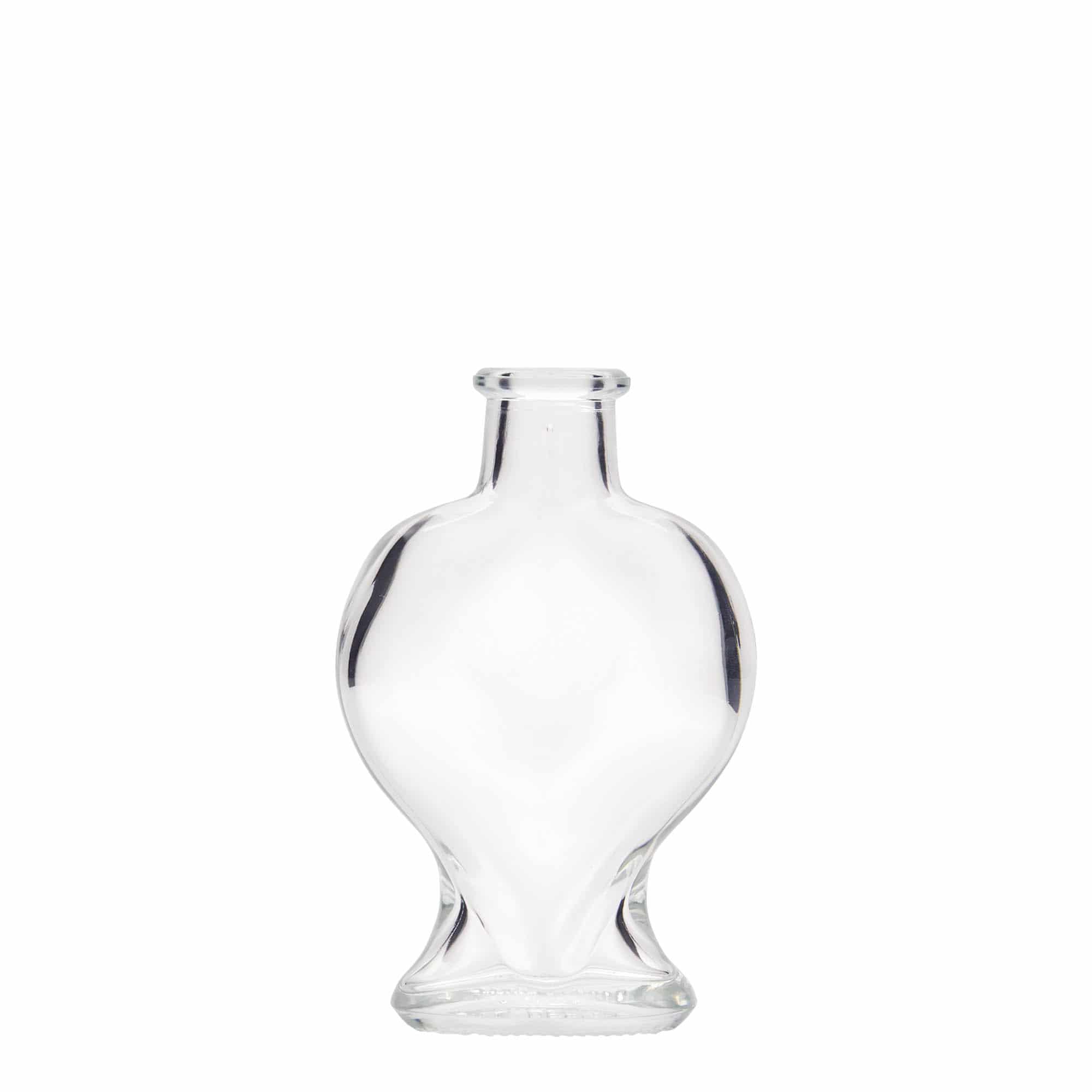 100 ml glassflaske "hjerte", åpning: Kork 100 ml glassflaske "hjerte", åpning: Kork