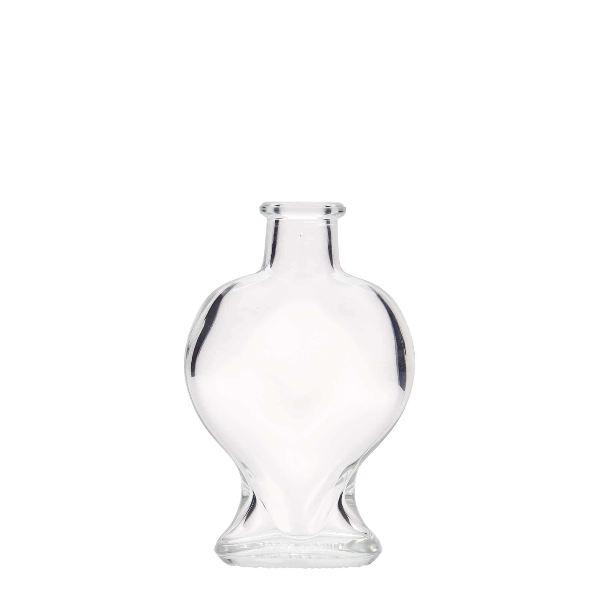 100 ml glassflaske 'Hjerte', åpning: kork