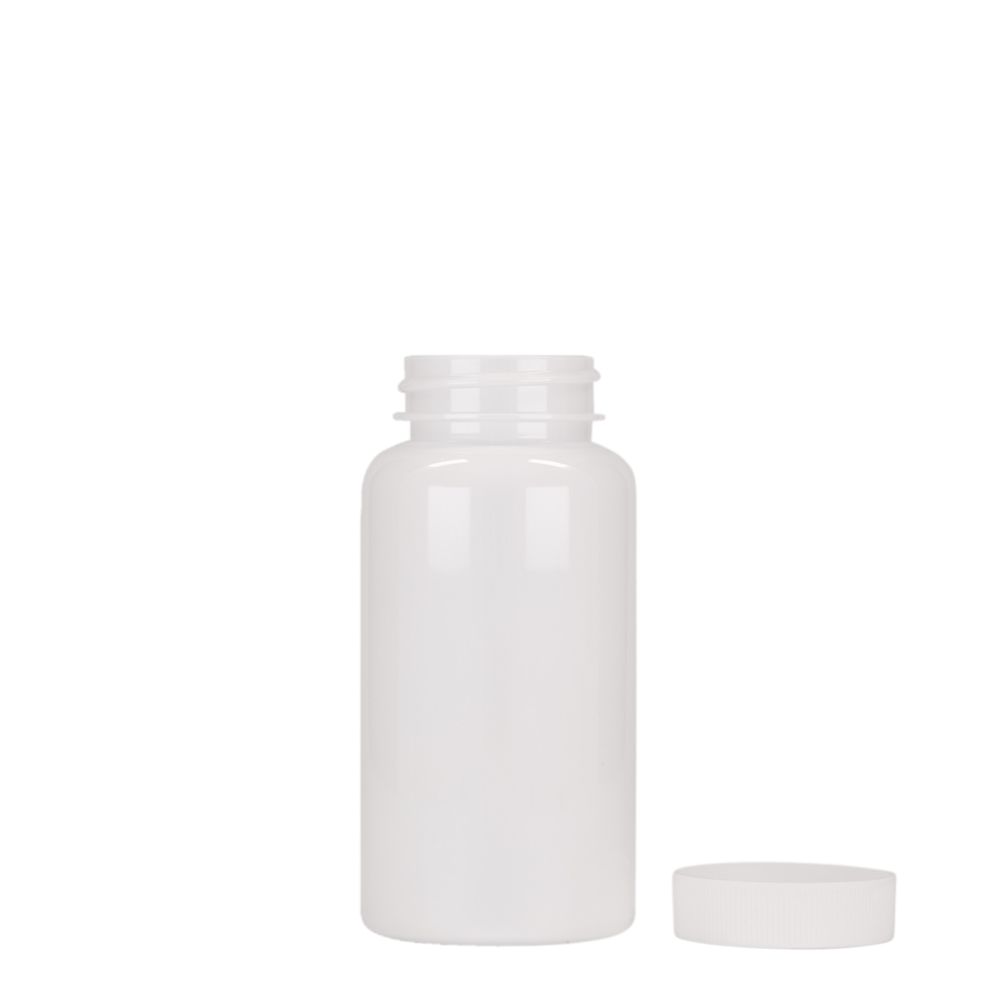 150 ml PET-beholder, plast, hvit, åpning: 38/400 150 ml PET-beholder, plast, hvit, åpning: 38/400