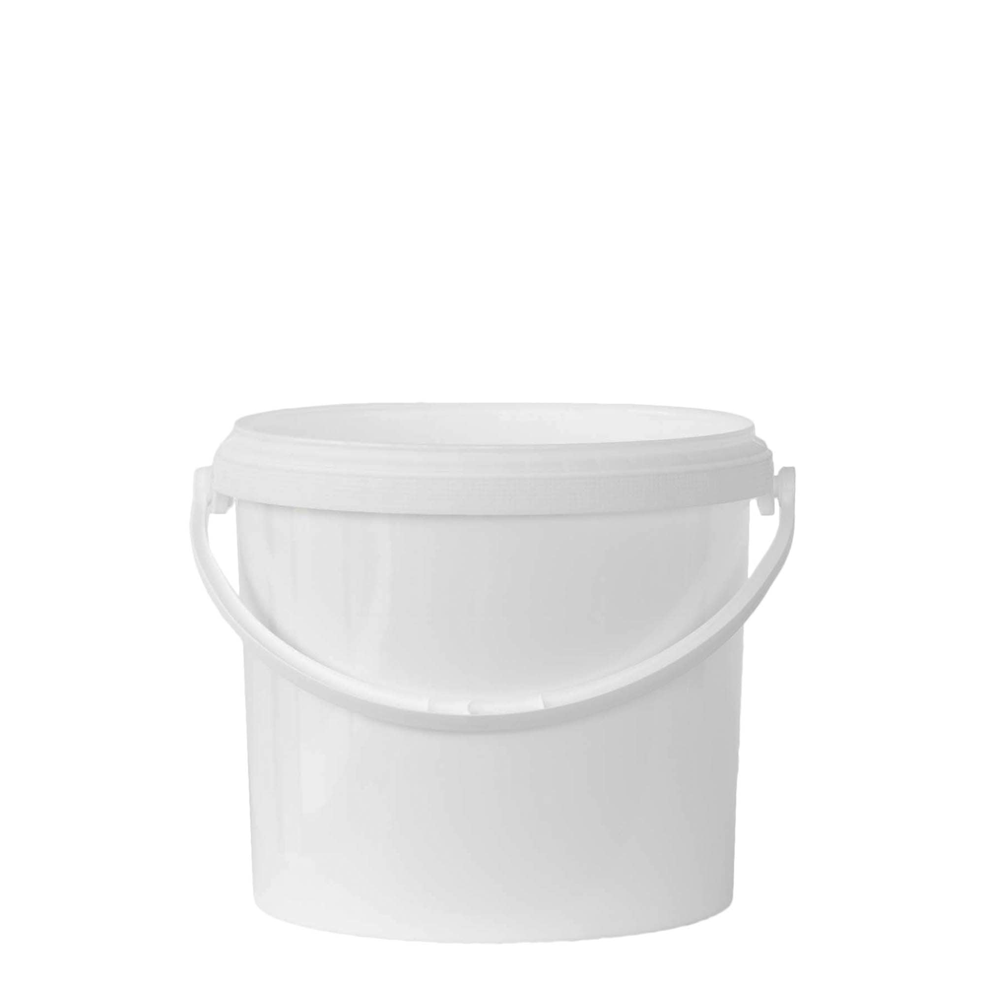 5 l bøtte, PP-plast, hvit
