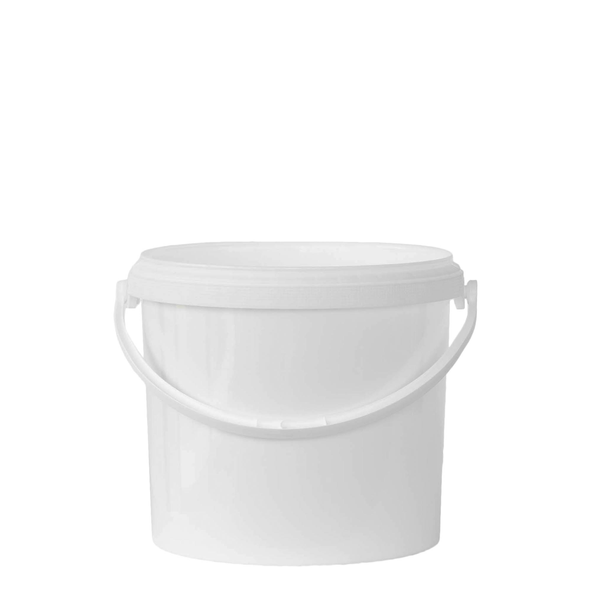 5 l bøtte, PP-plast, hvit