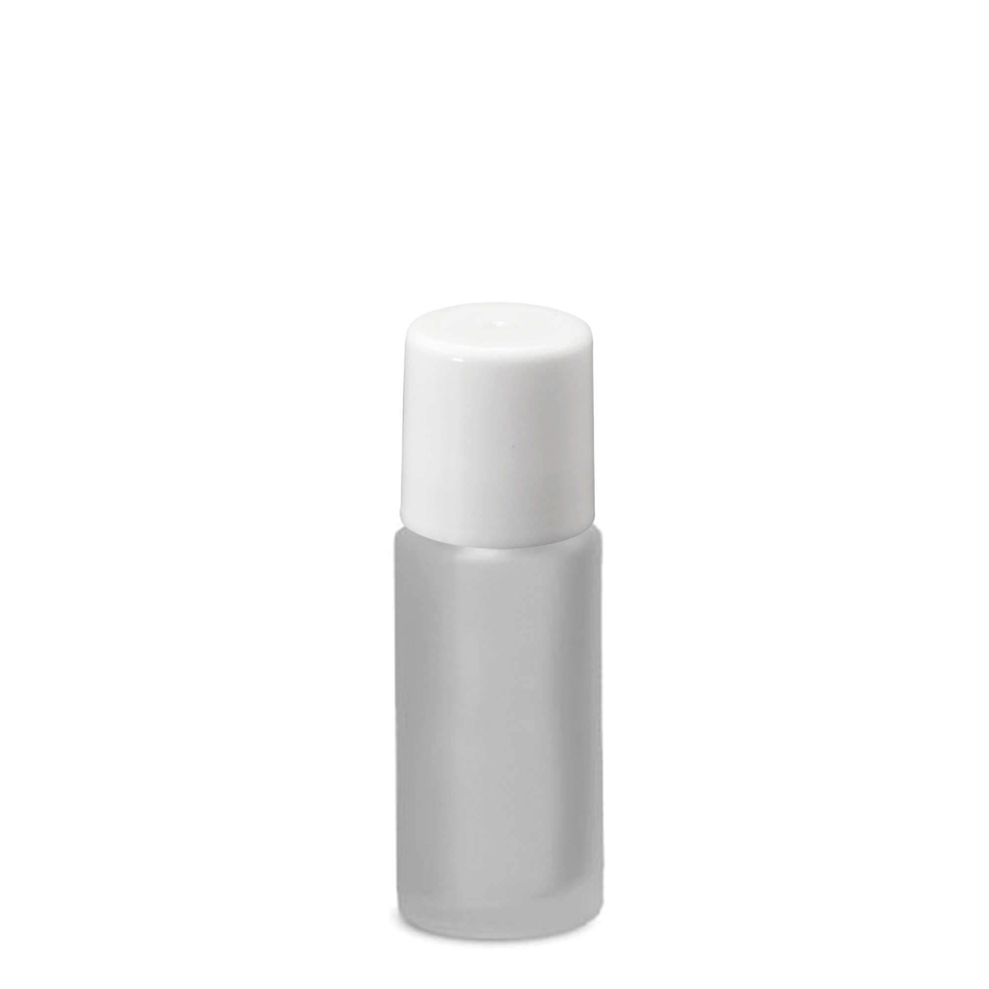 50 ml roll-on-flaske, glass, frostet, åpning: skrukork