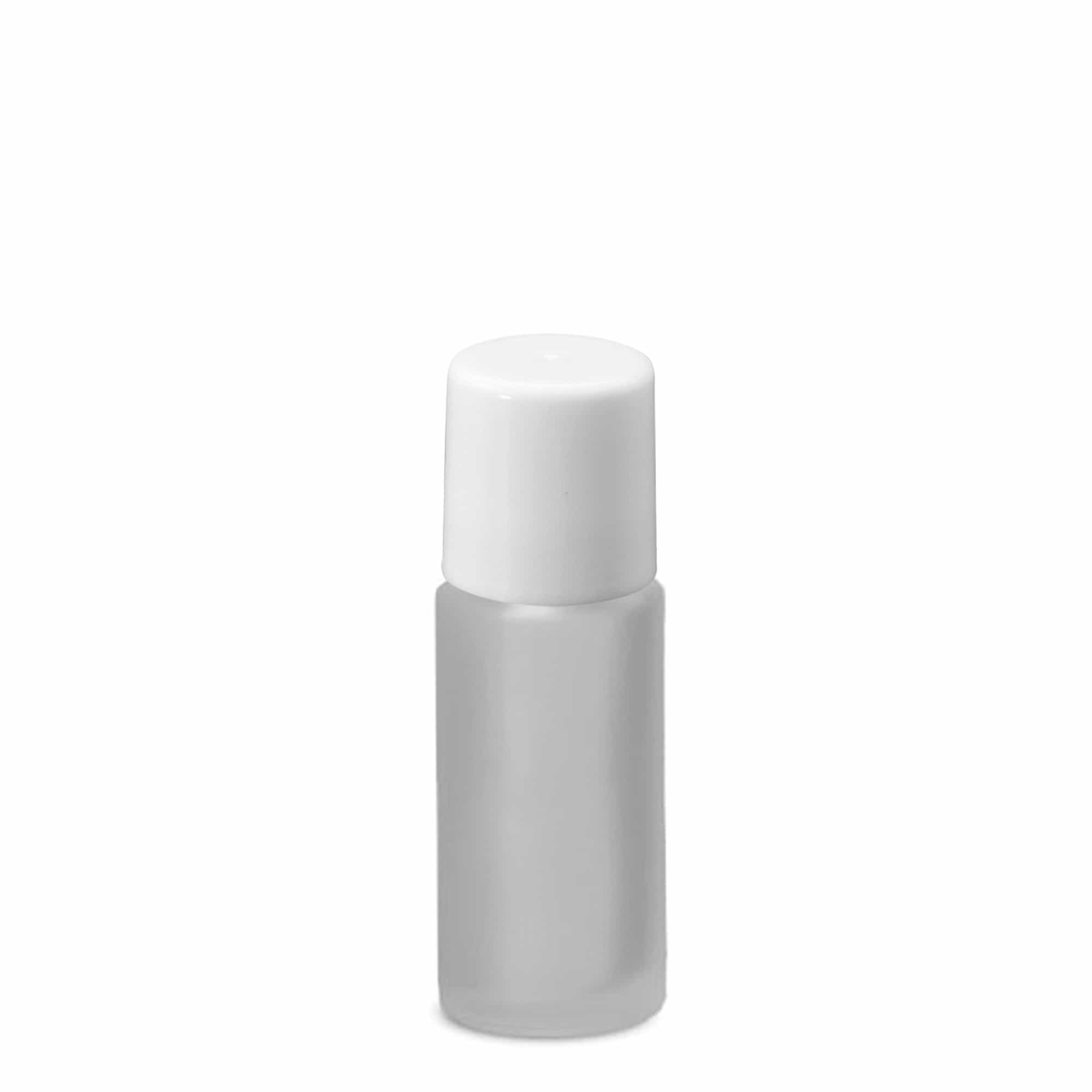 50 ml roll-on-flaske, glass, frostet, åpning: skrukork