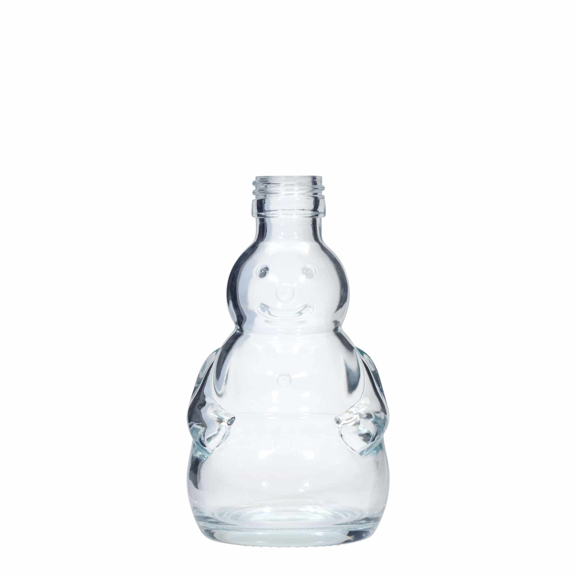 200 ml glassflaske 'Snømann', munn: PP 28 200 ml glassflaske 'Snømann', munn: PP 28