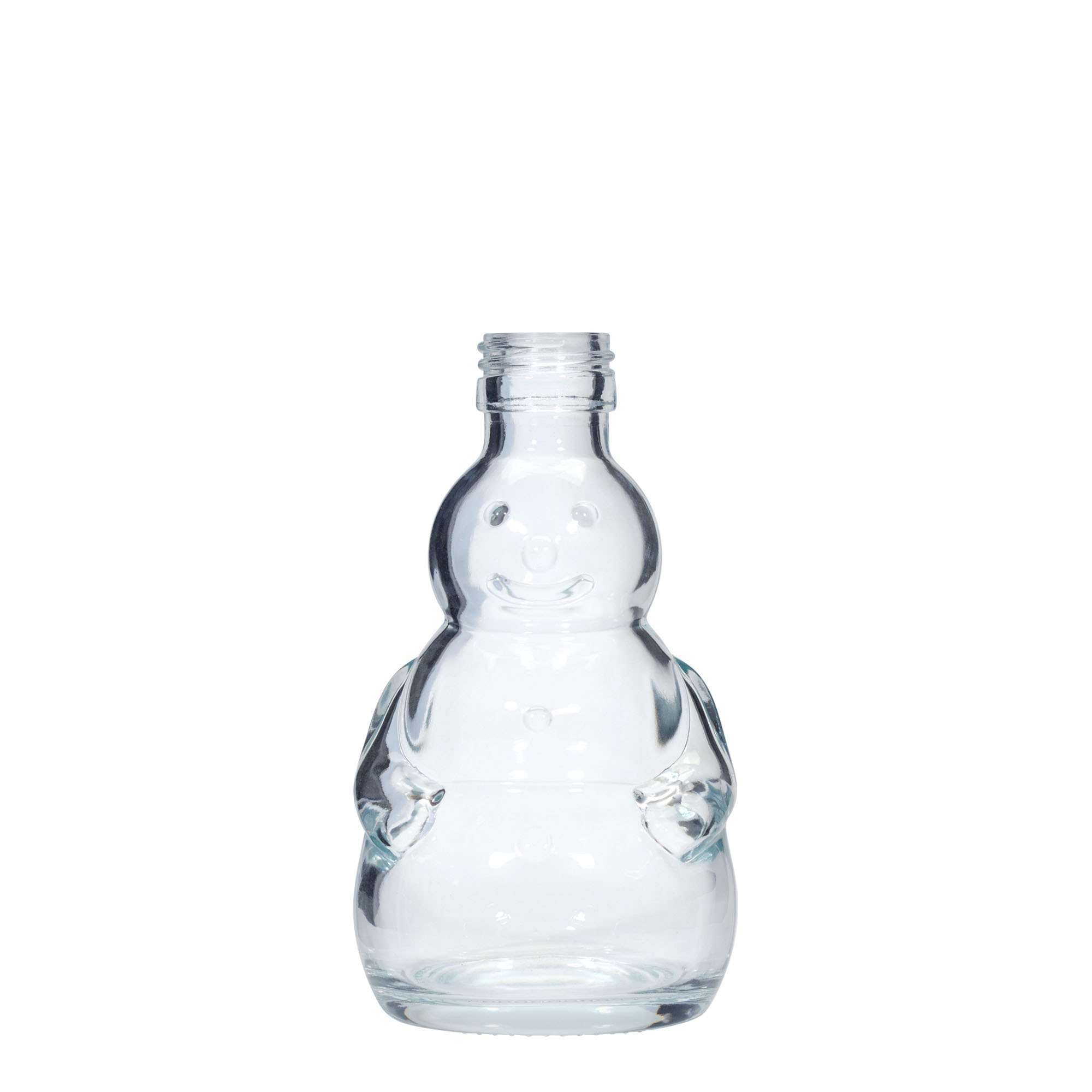 200 ml glassflaske 'Snømann', åpning: PP 28 200 ml glassflaske 'Snømann', åpning: PP 28