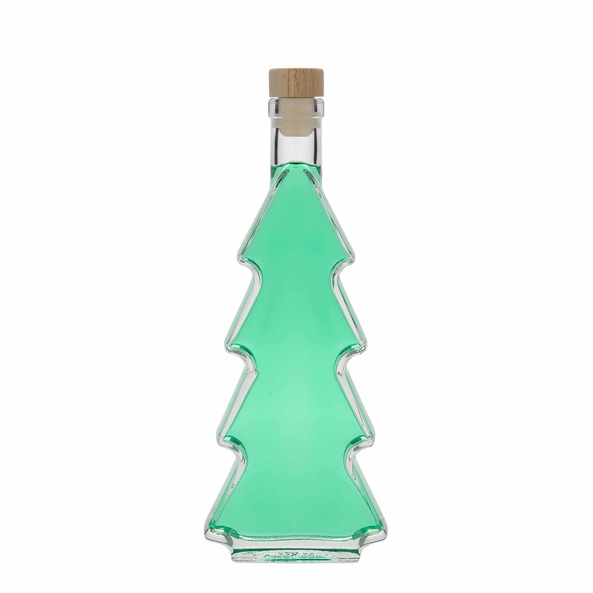 350 ml glassflaske "Juletre", åpning: Kork