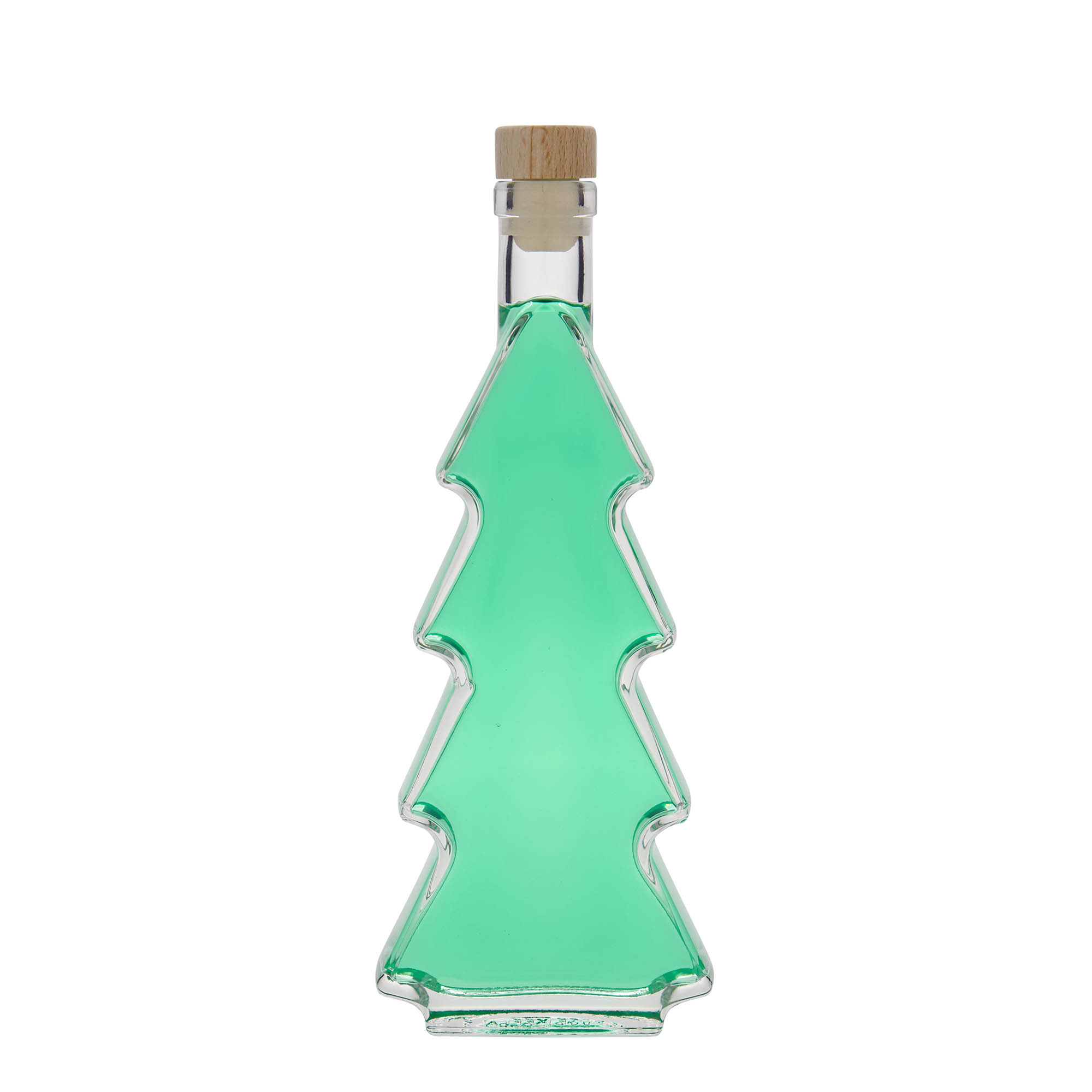 350 ml glassflaske 'Juletre', åpning: kork