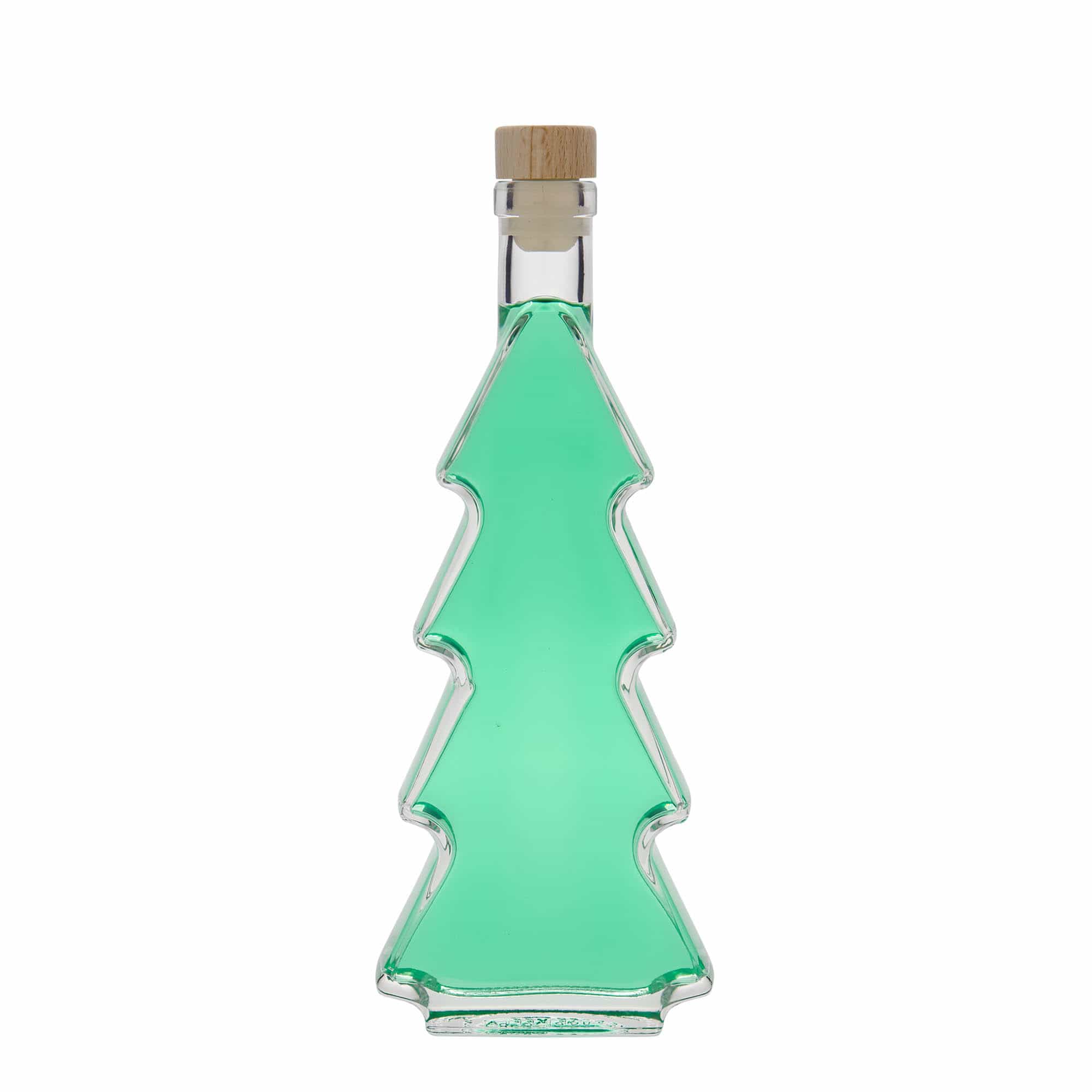 350 ml glassflaske 'Juletre', åpning: kork