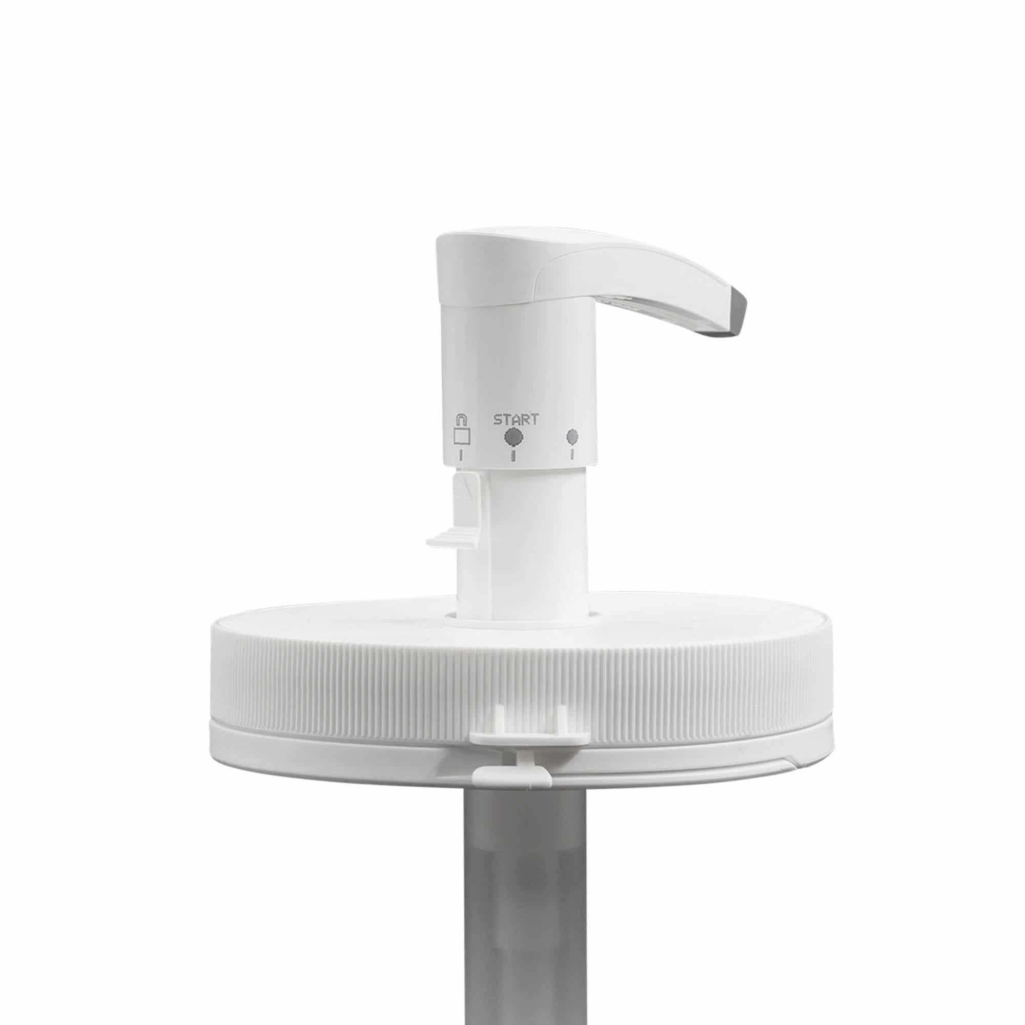 Dispenserpumpe for 1240 ml "Securibox", PE-plast, hvit, for åpning: Skrulokk