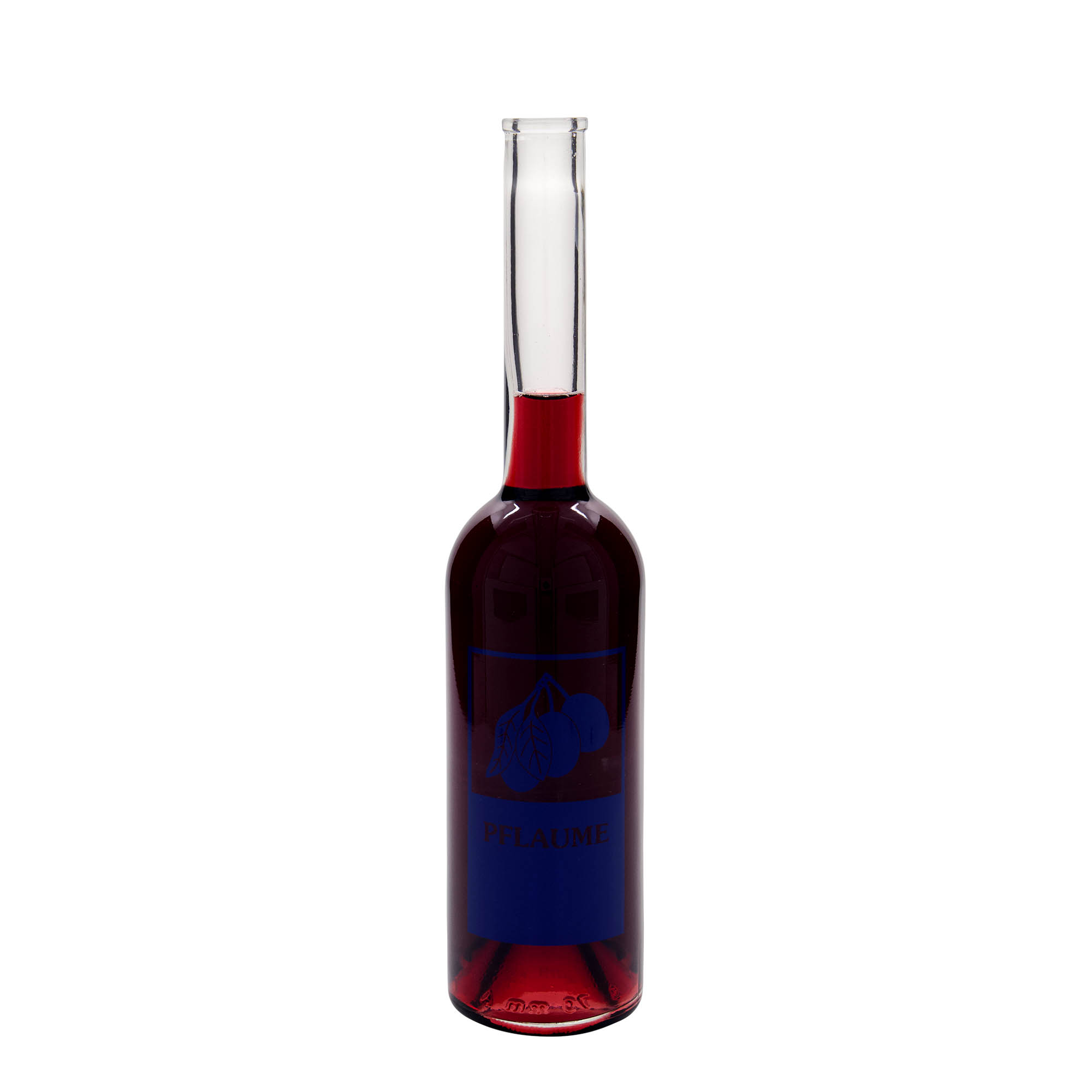 500 ml glassflaske 'Opera', motiv: plomme, åpning: kork