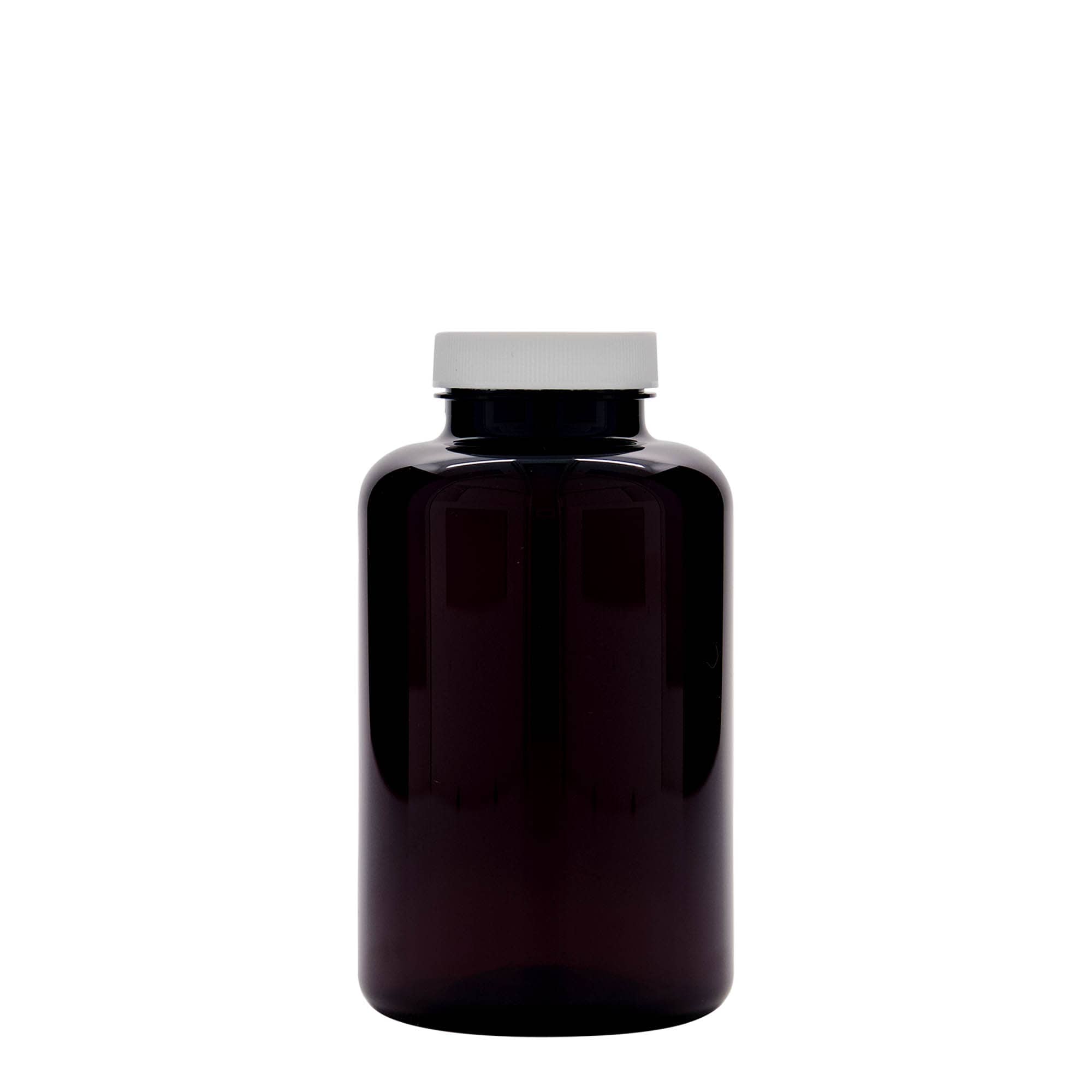 500 ml PET-packer, plast, brun, åpning: GPI 45/400