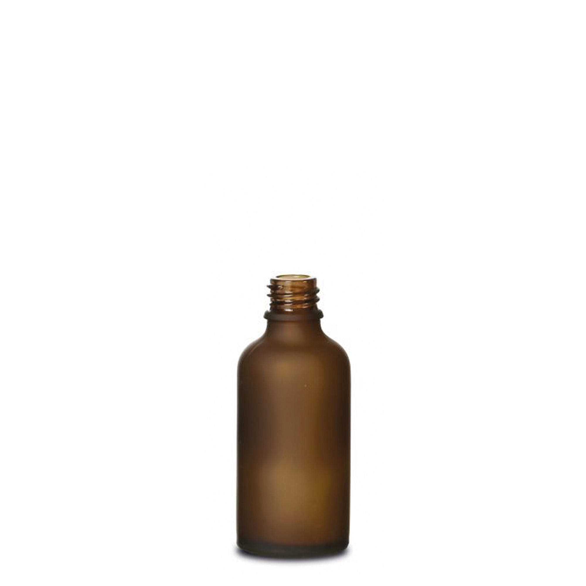50 ml medisinsk flaske, glass, brunt frostet, åpning: DIN 18 50 ml medisinsk flaske, glass, brunt frostet, åpning: DIN 18