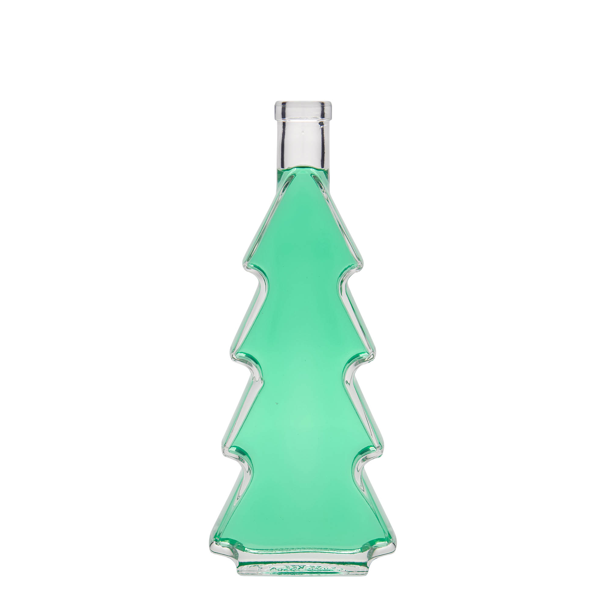 350 ml glassflaske 'Juletre', åpning: kork