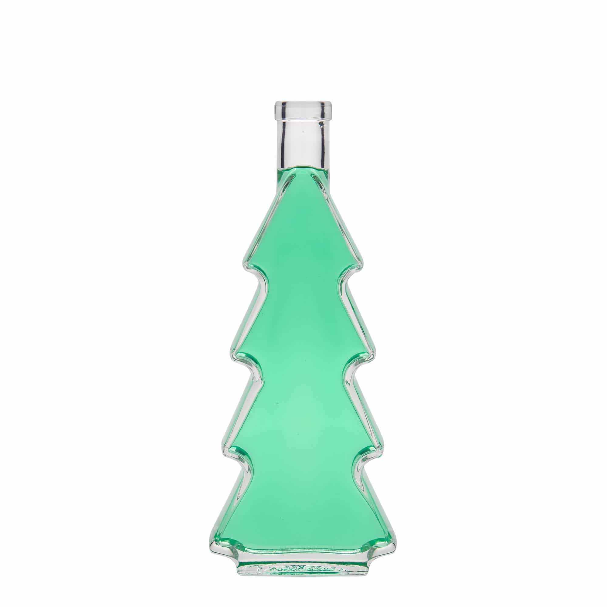 350 ml glassflaske 'Juletre', åpning: kork