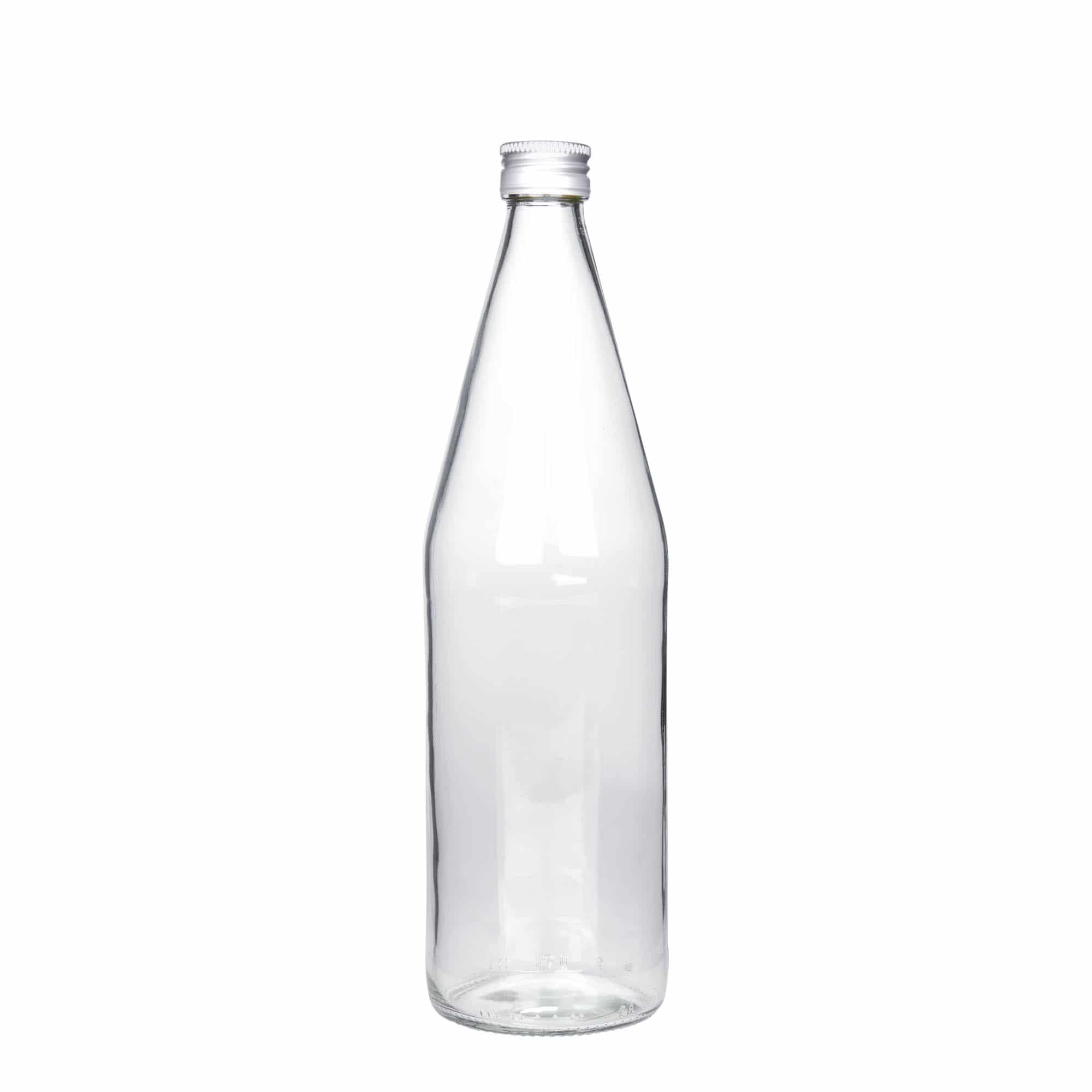 750 ml universalflaske med gulrotform, glass, åpning: PP 28