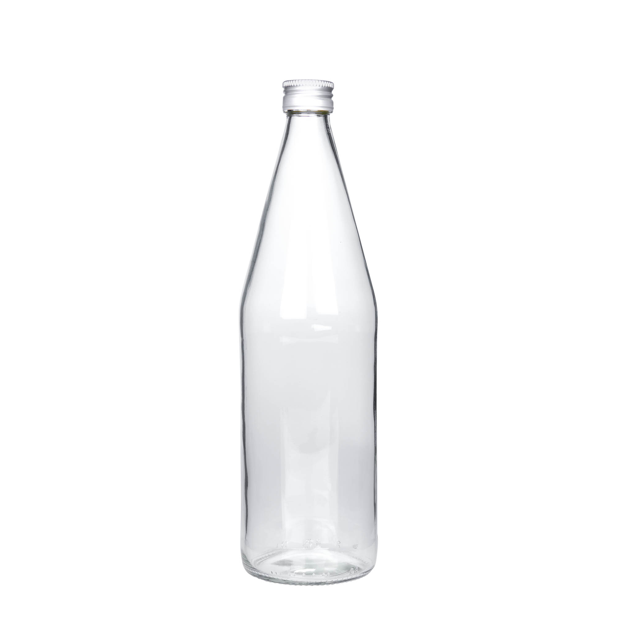 750 ml universell flaske gulrotform, glass, åpning: PP 28