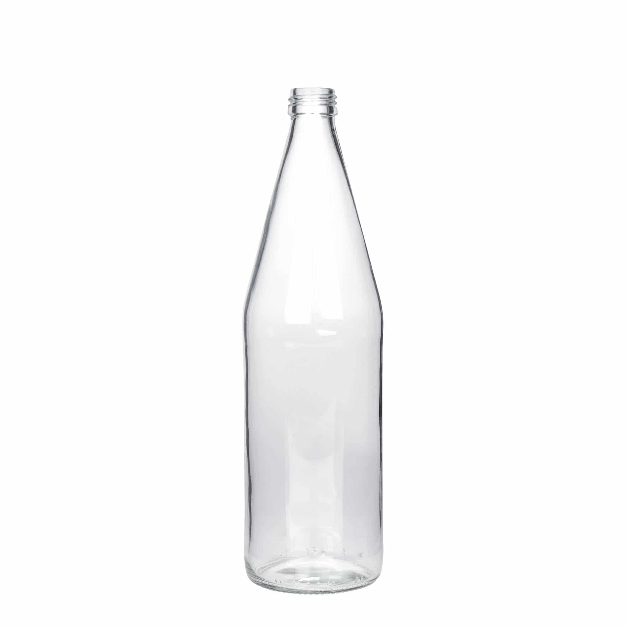 750 ml universalflaske med gulrotform, glass, åpning: PP 28 750 ml universalflaske med gulrotform, glass, åpning: PP 28
