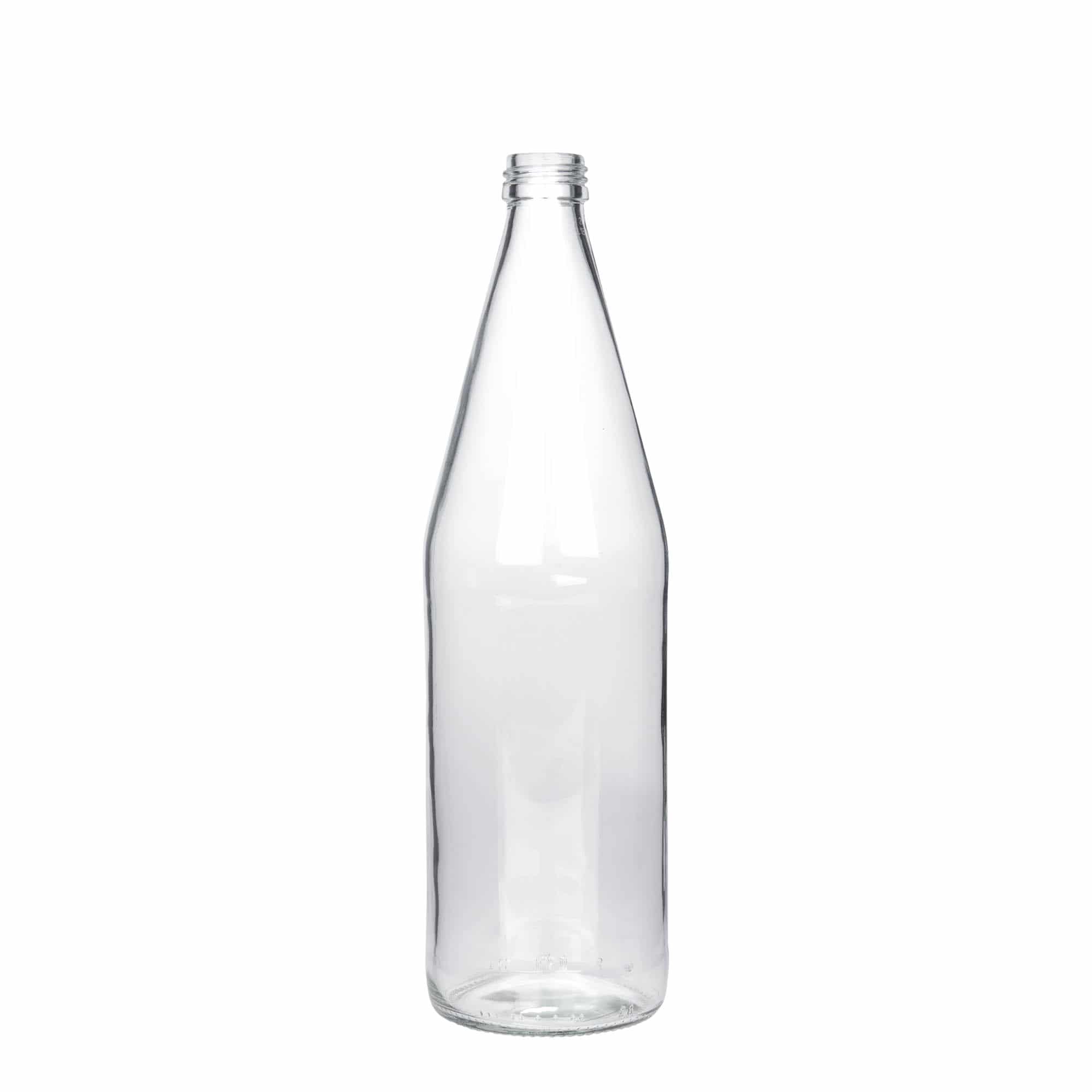 750 ml universell flaske gulrotform, glass, åpning: PP 28