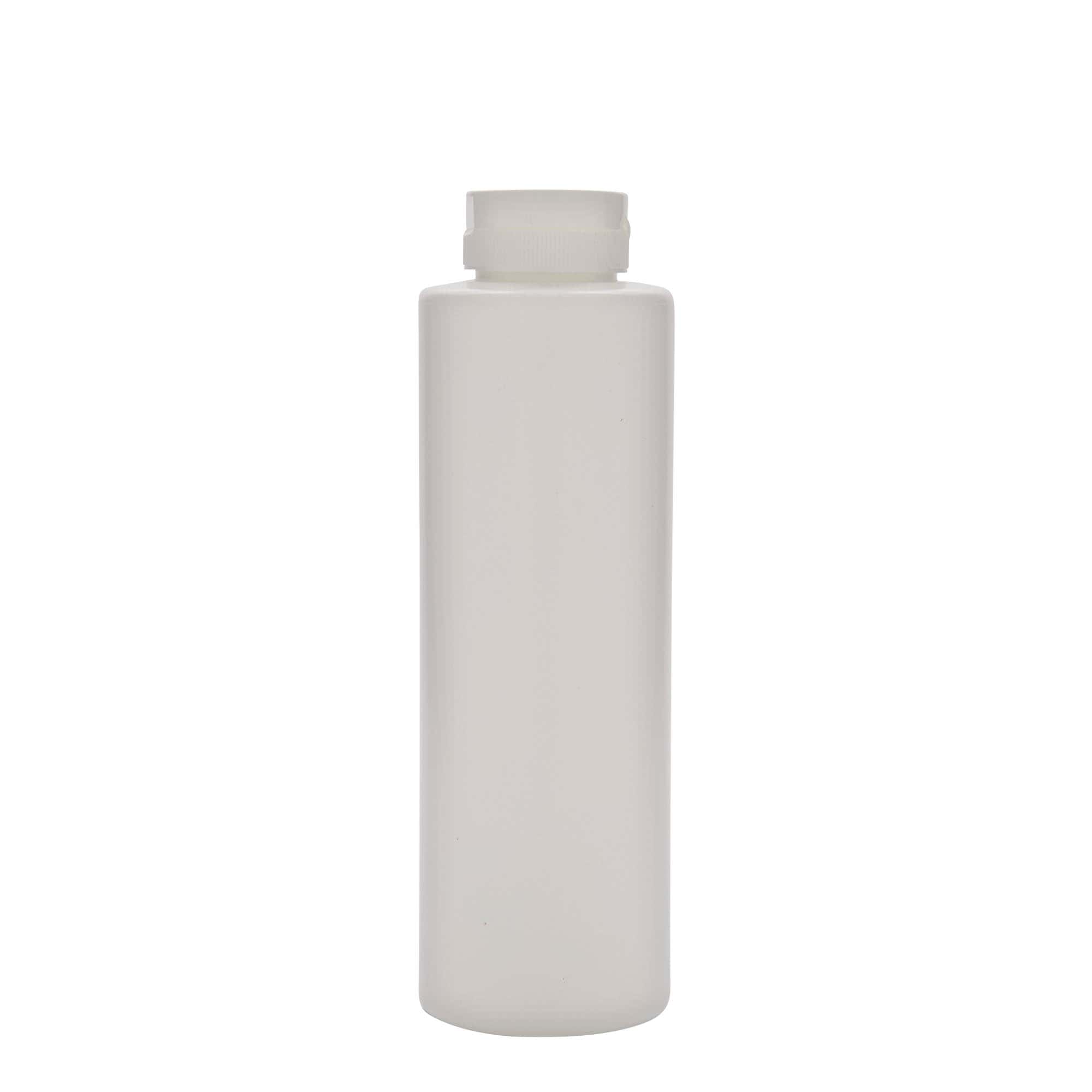 500 ml sausflaske, LDPE-plast, hvit, åpning: 38/400