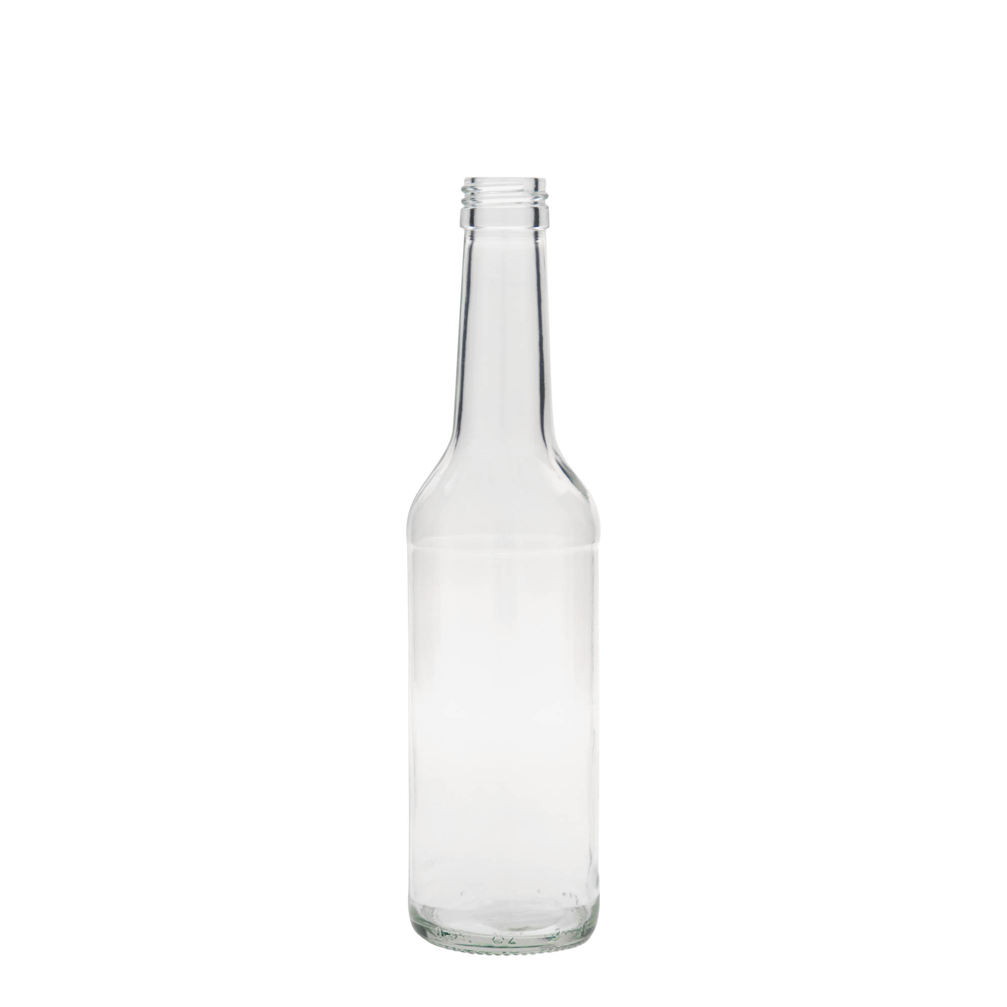 350 ml glassflaske med rett hals, åpning: PP 28
