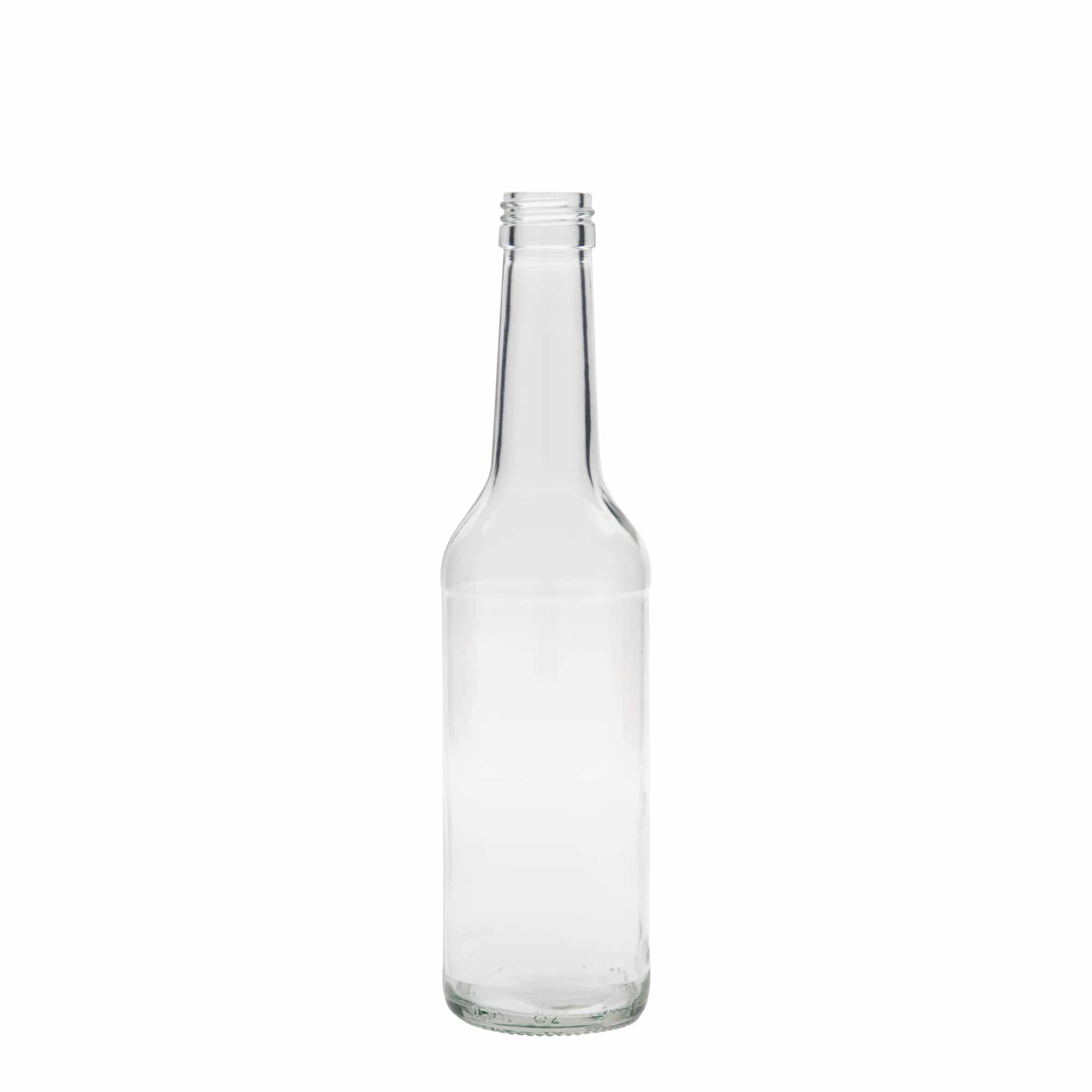 350 ml glassflaske med rett hals, åpning: PP 28