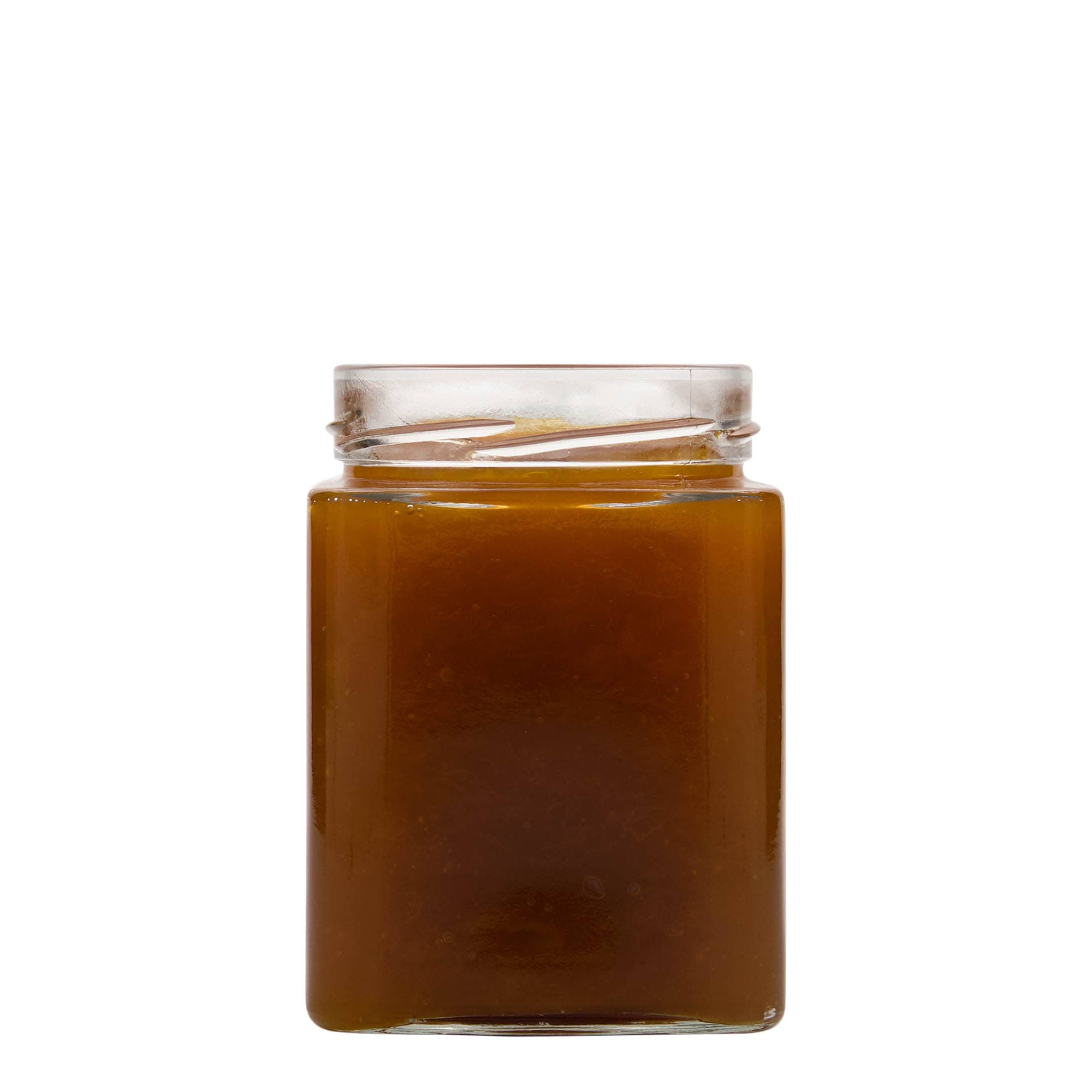 580 ml firkantet glass 'Ikarus', åpning: Deep-Twist-Off (DTO 82)