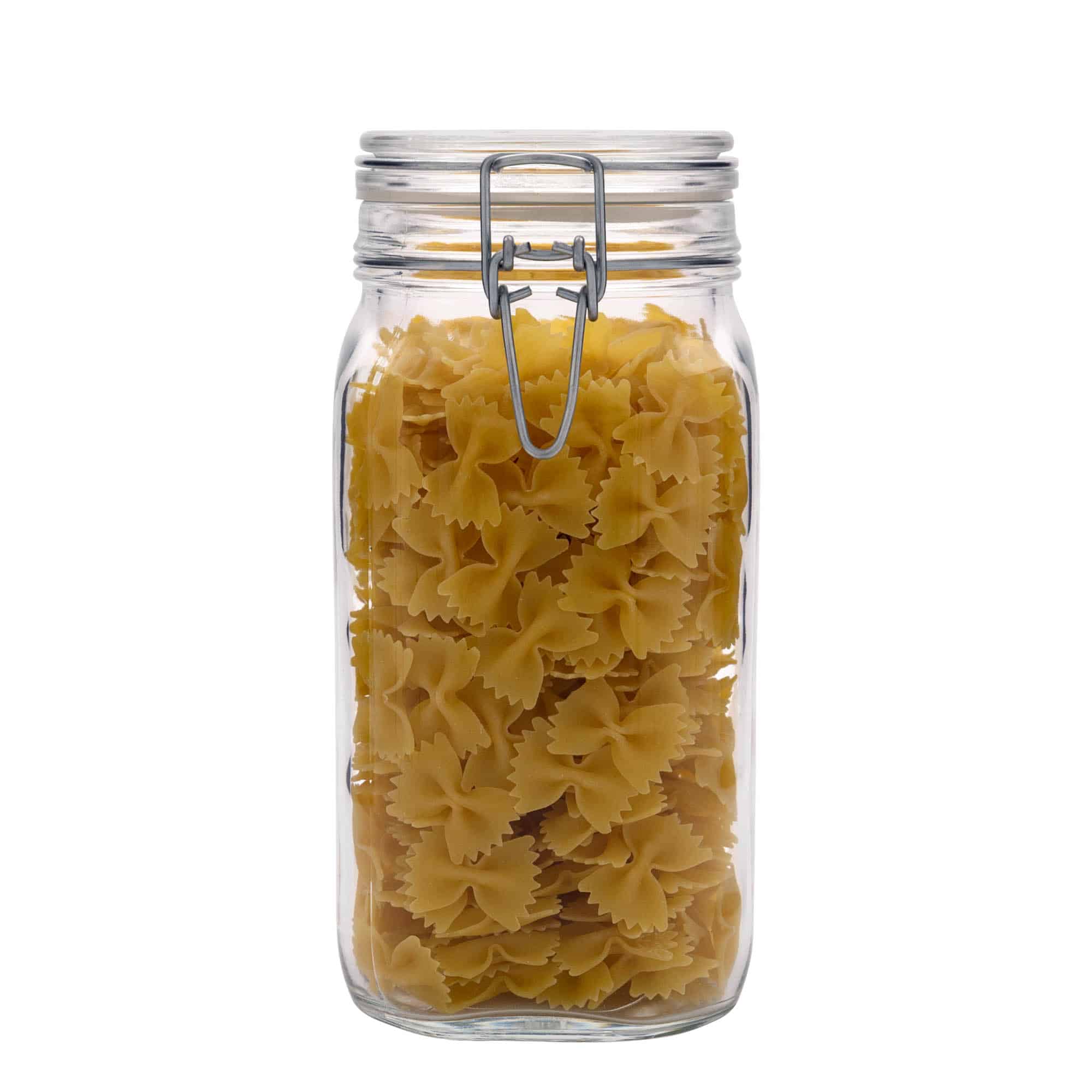 1500 ml bøyleglass "Fido", kvadratisk, åpning: Bøylelokk