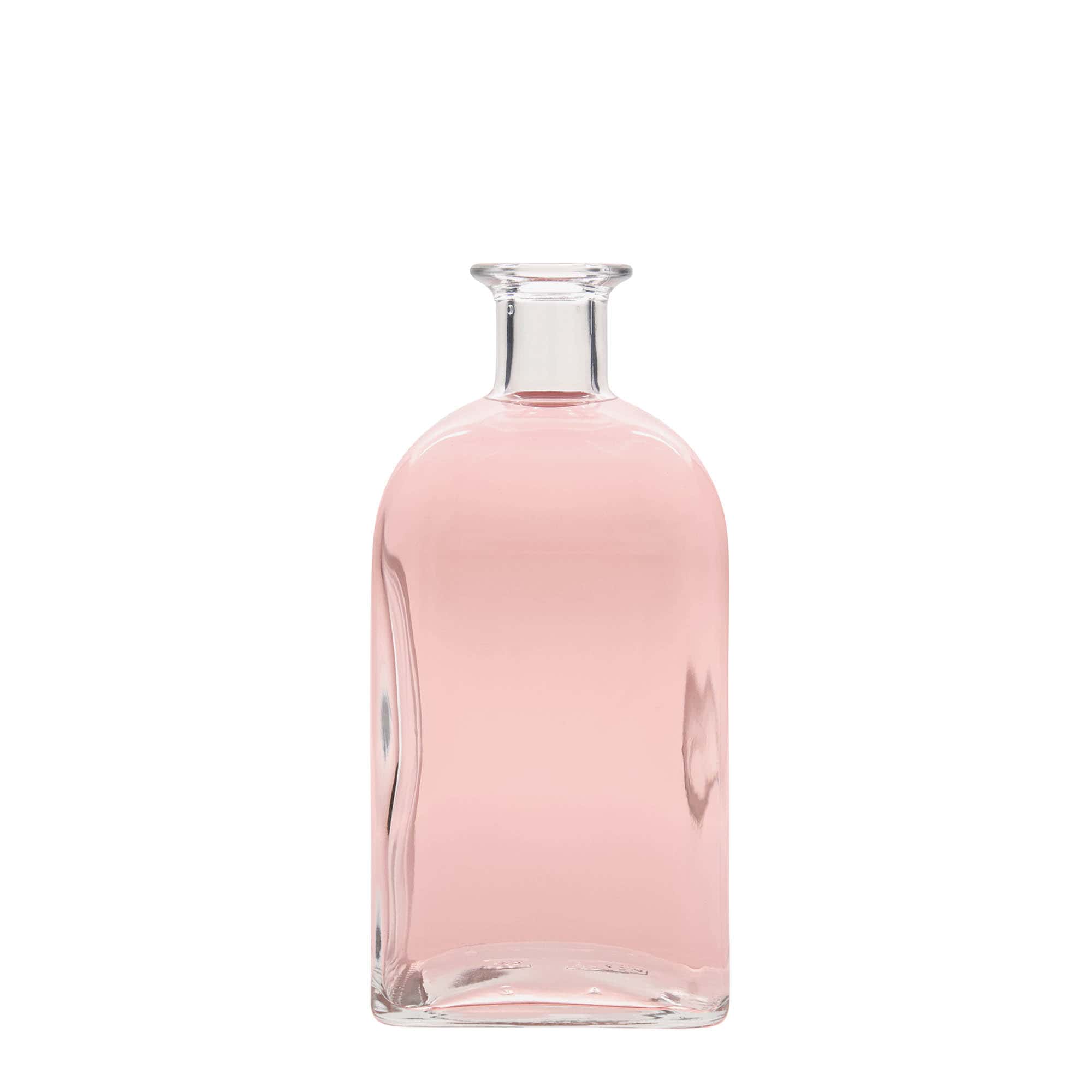 700 ml apotekerglassflaske Carré, kvadratisk, åpning: Kork