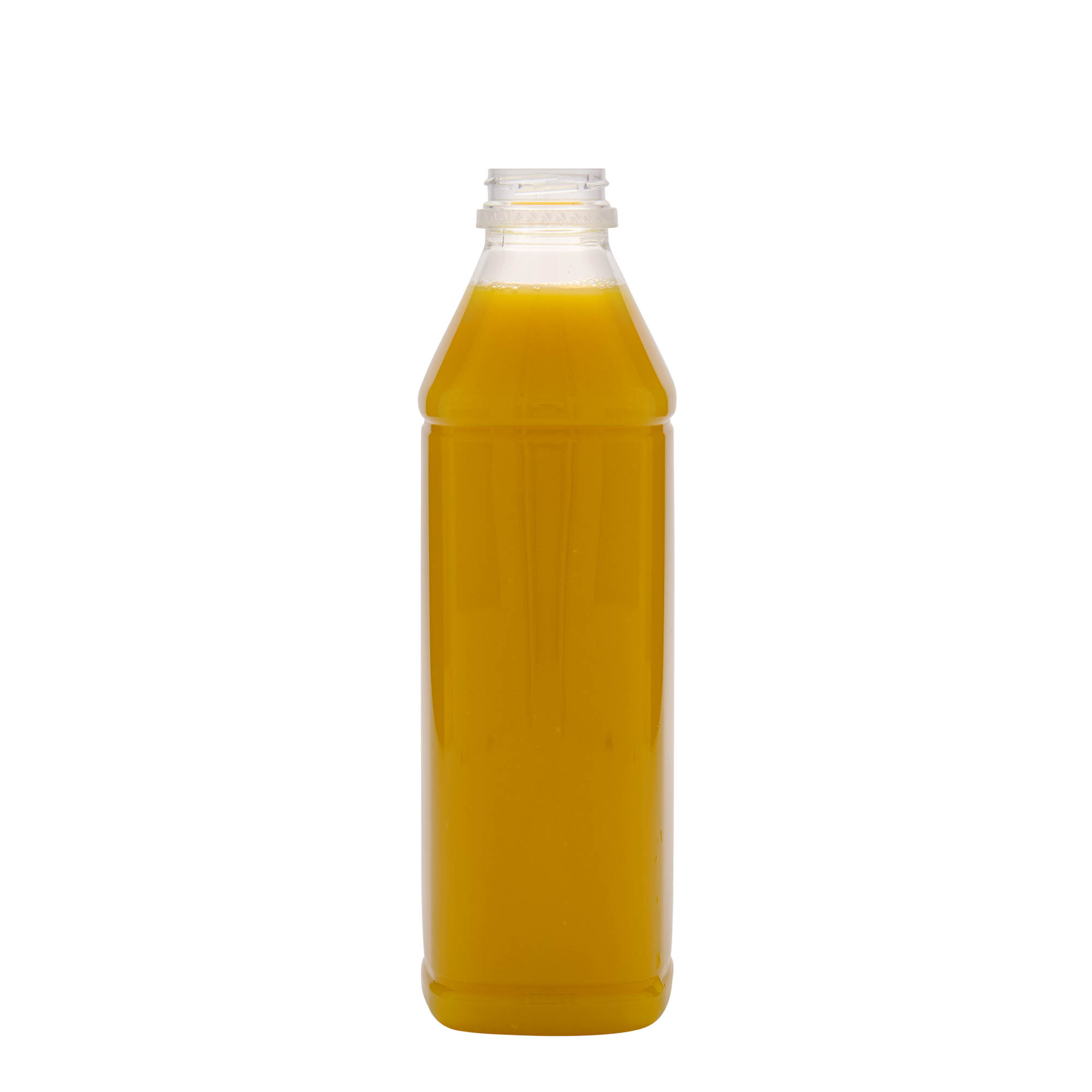 1.000 ml PET-flaske 'Milk and Juice Carré', firkantet, plast, åpning: 38 mm 1.000 ml PET-flaske 'Milk and Juice Carré', firkantet, plast, åpning: 38 mm