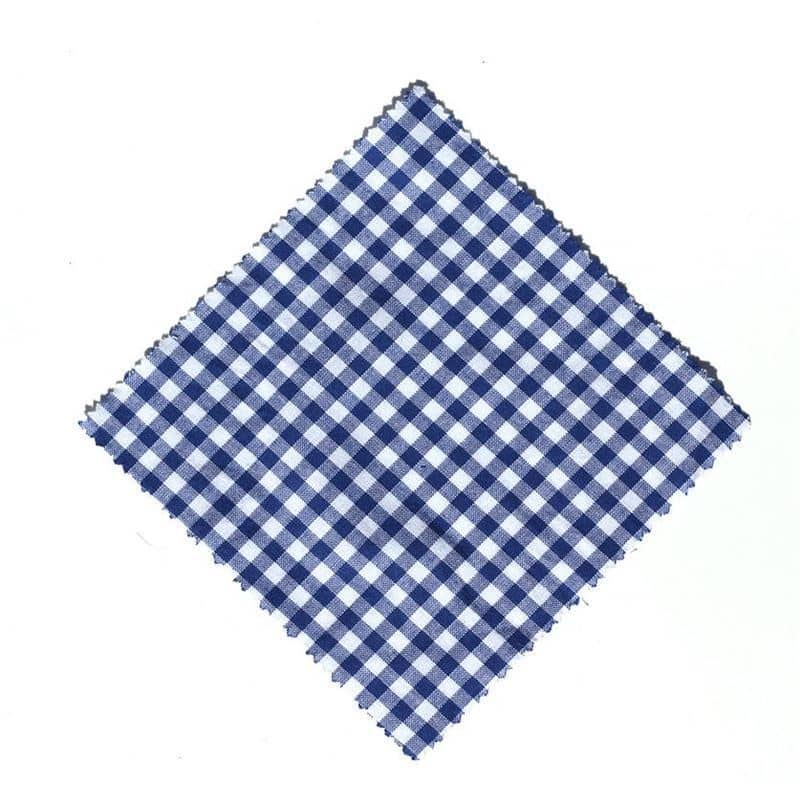 Stoffhette rutete 12x12, kvadratisk, tekstil, mørkeblå, åpning: TO38-TO53 Stoffhette rutete 12x12, kvadratisk, tekstil, mørkeblå, åpning: TO38-TO53