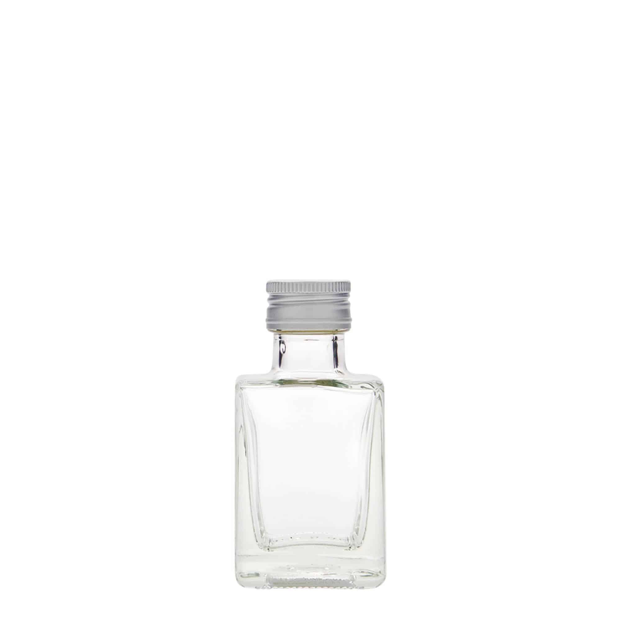 50 ml glassflaske "Cube", kvadratisk, åpning: PP 24
