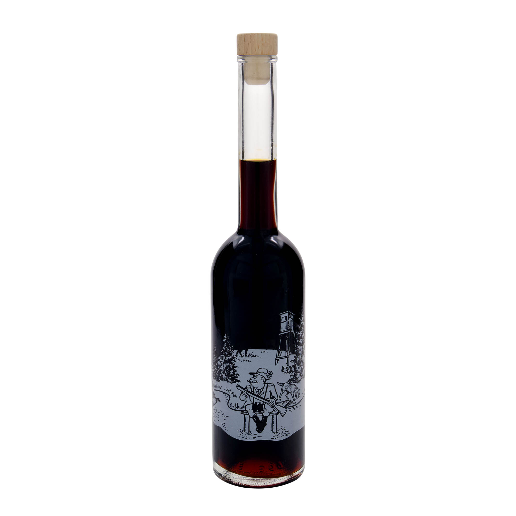 500 ml glassflaske 'Opera', motiv: Jeger, åpning: kork