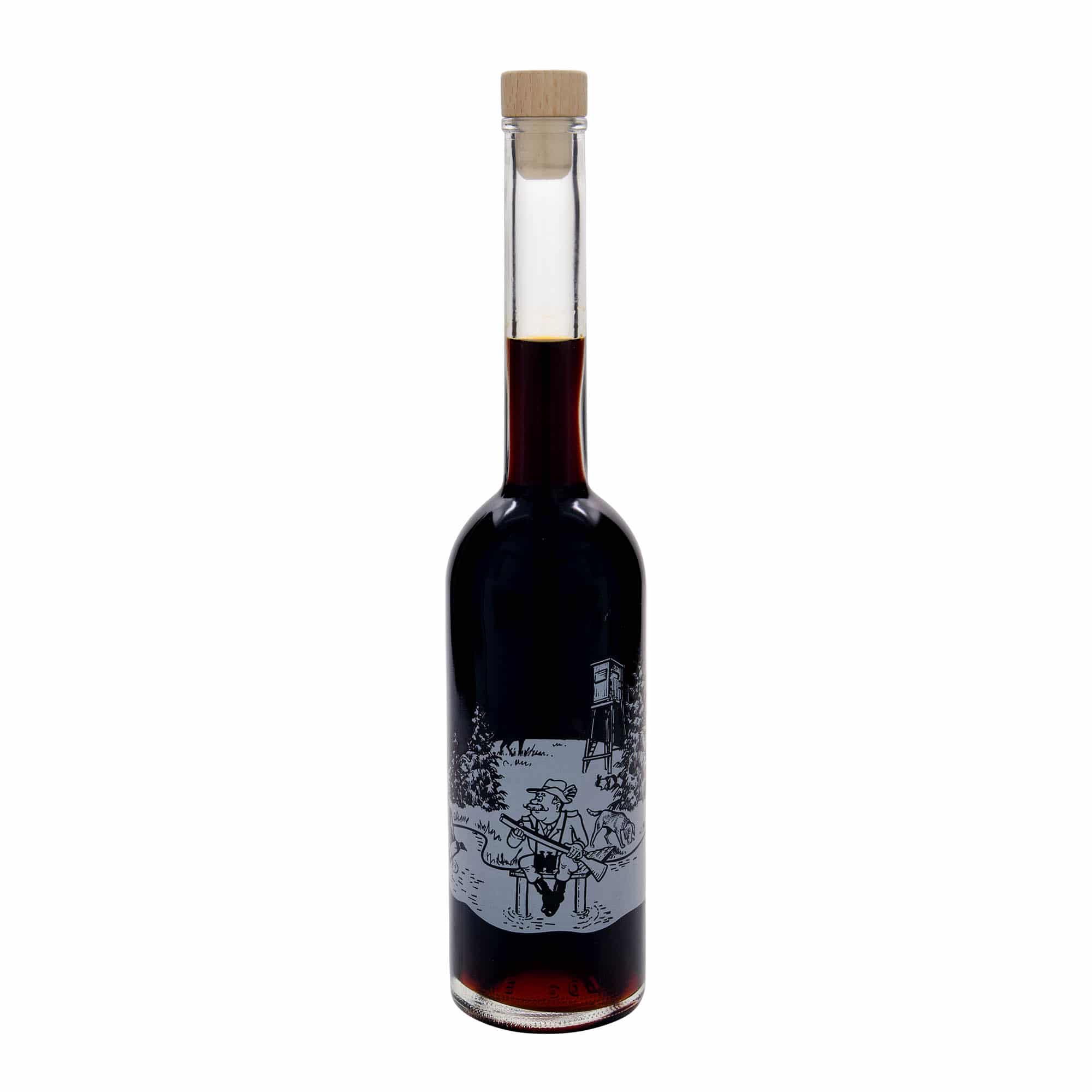 500 ml glassflaske 'Opera', motiv: Jeger, åpning: kork