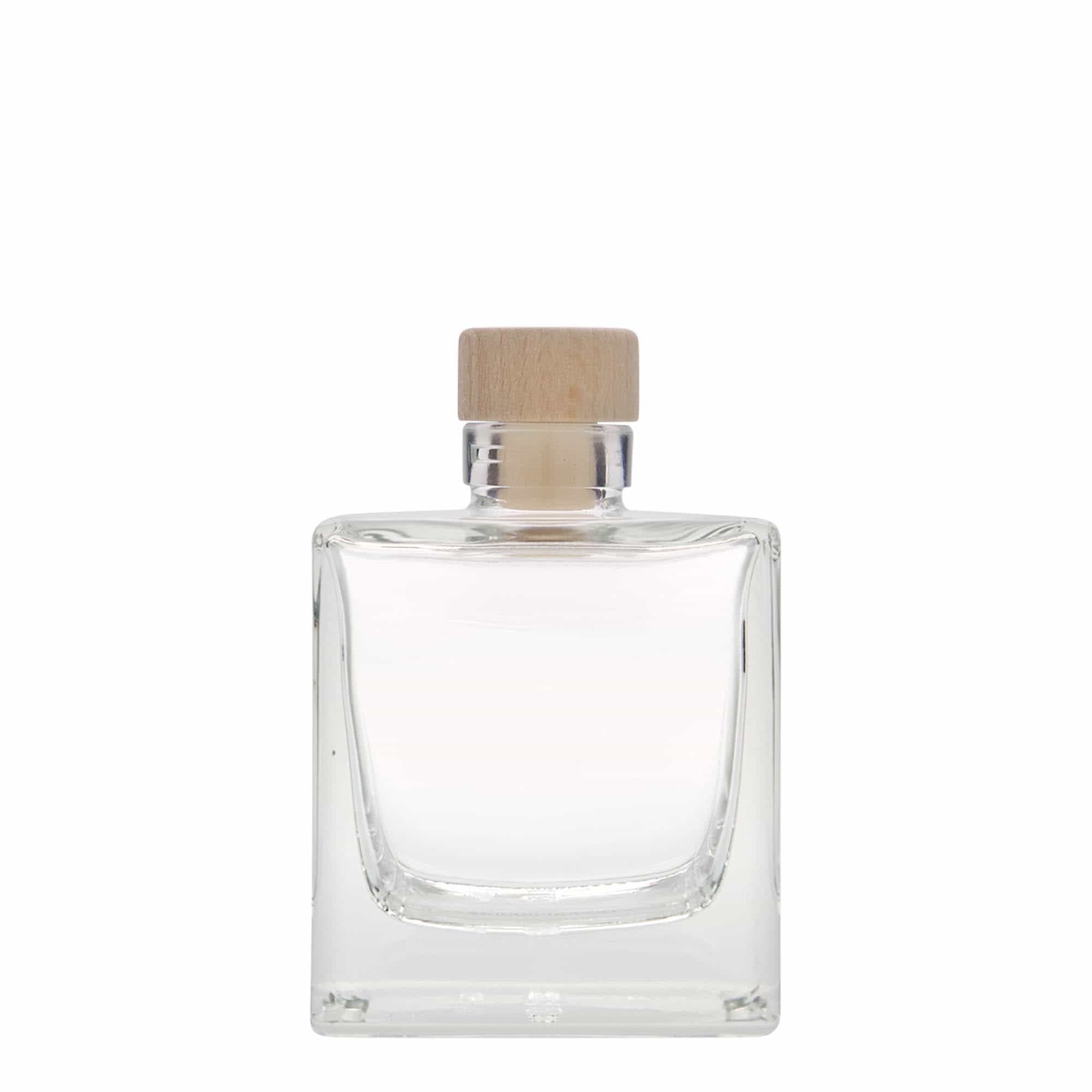 200 ml glassflaske "Cube", kvadratisk, åpning: Kork