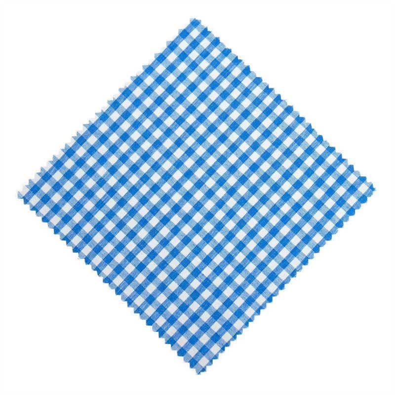 Stoffhette rutete 15x15, kvadratisk, tekstil, petrol, åpning: TO58-TO82