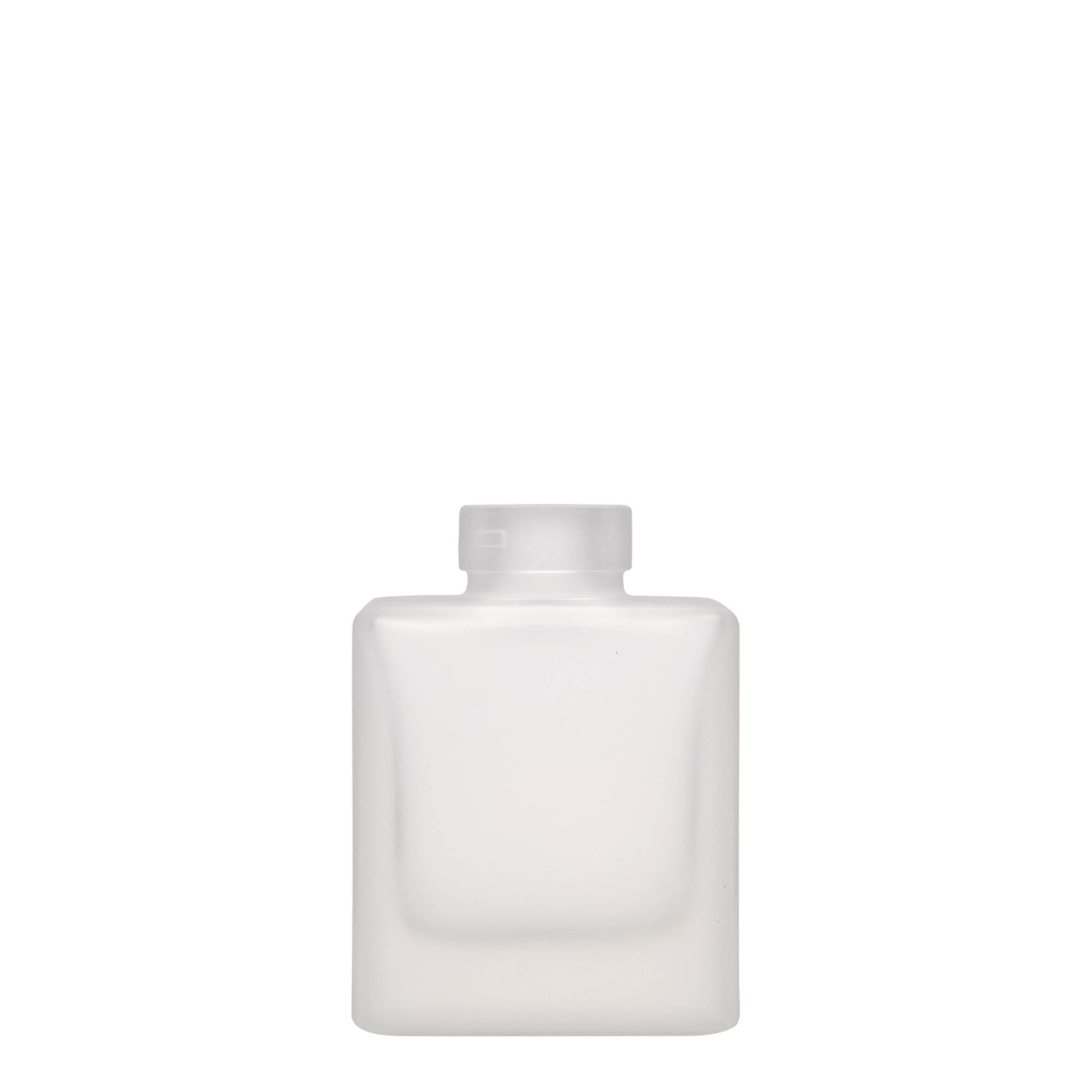 100 ml glassflaske 'Cube', firkantet, frostet, åpning: kork 100 ml glassflaske 'Cube', firkantet, frostet, åpning: kork