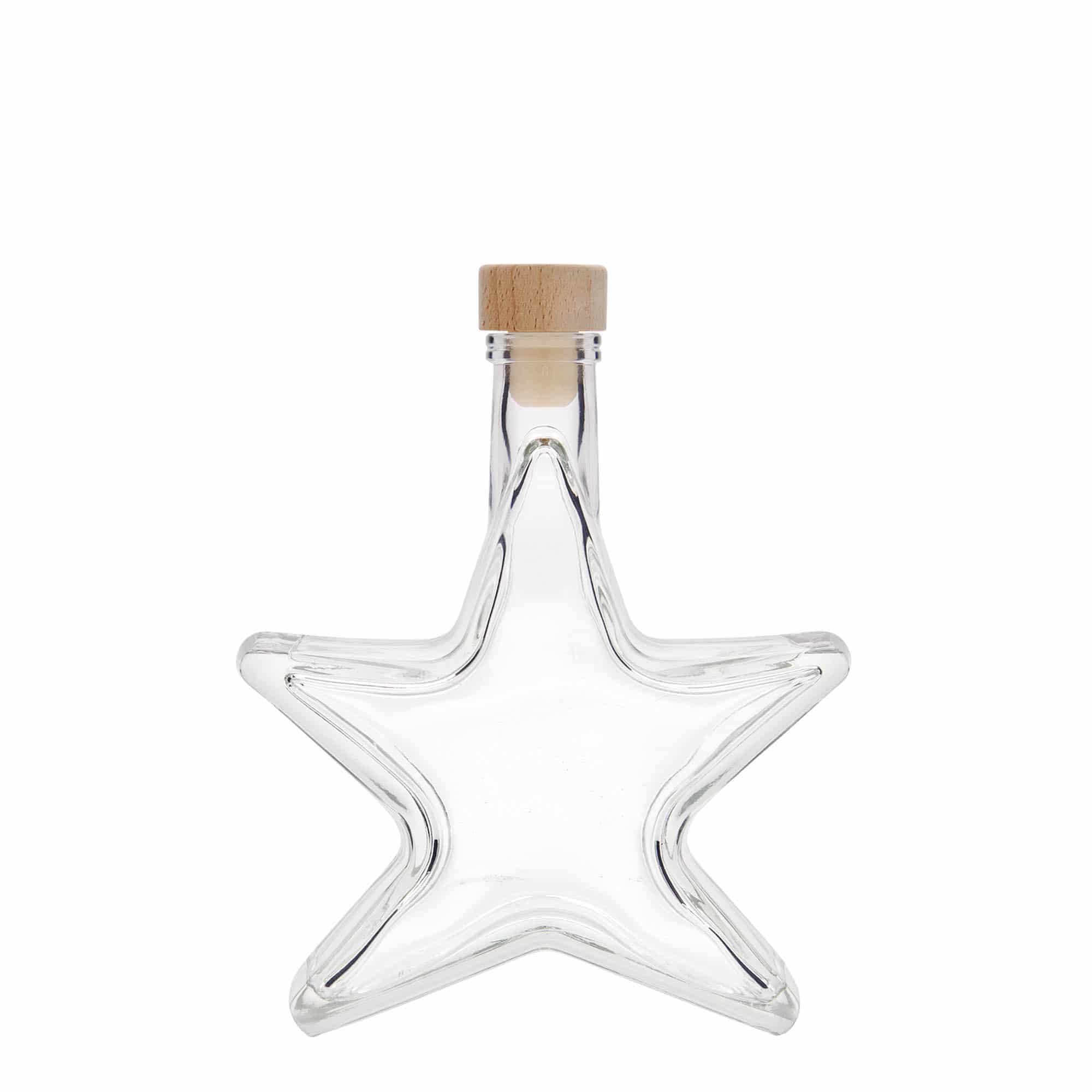 200 ml glassflaske "Stjerne", åpning: Kork