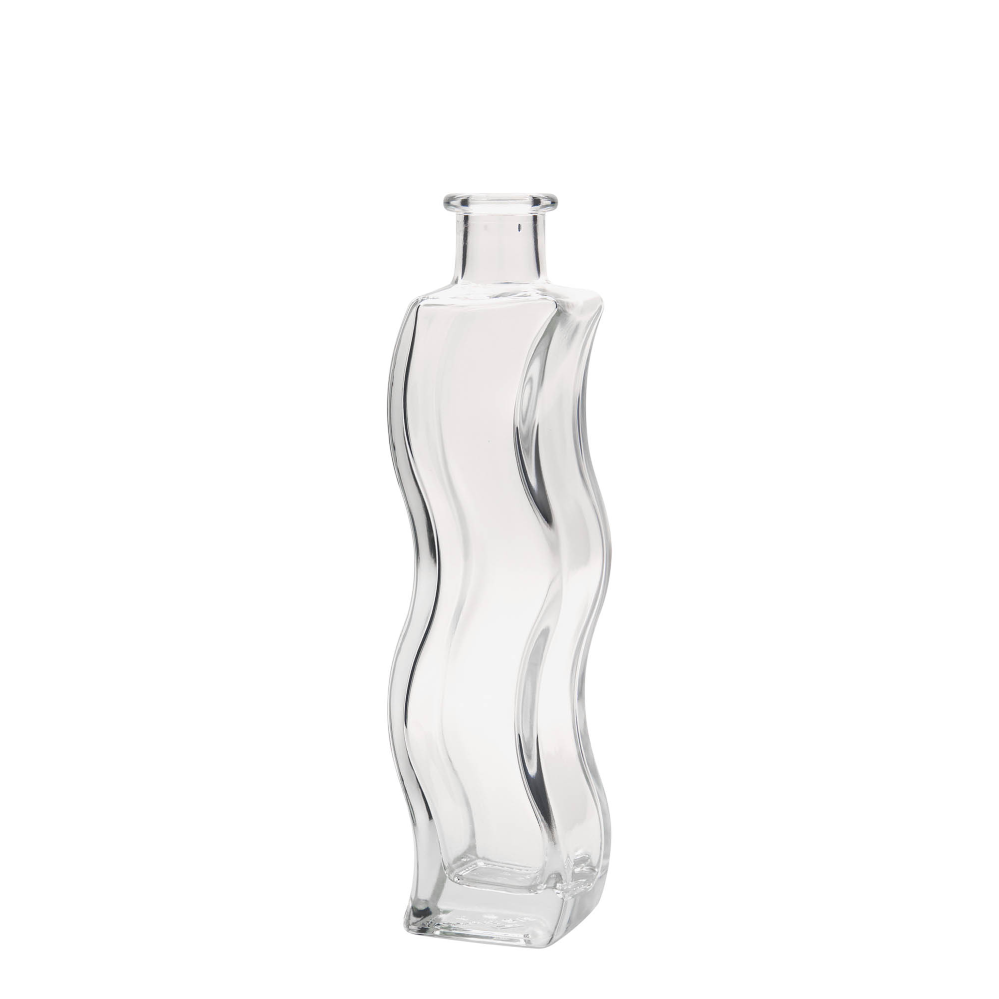 200 ml glassflaske 'Welle', firkantet, åpning: kork